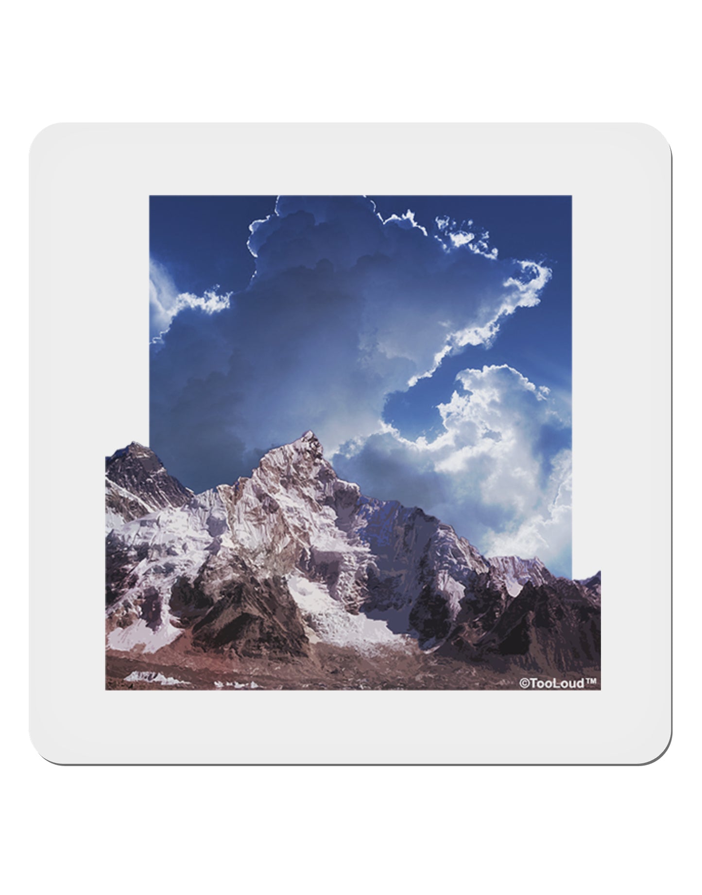Mountain Pop Out 4x4" Square Sticker 4 Pieces-Stickers-TooLoud-White-Davson Sales