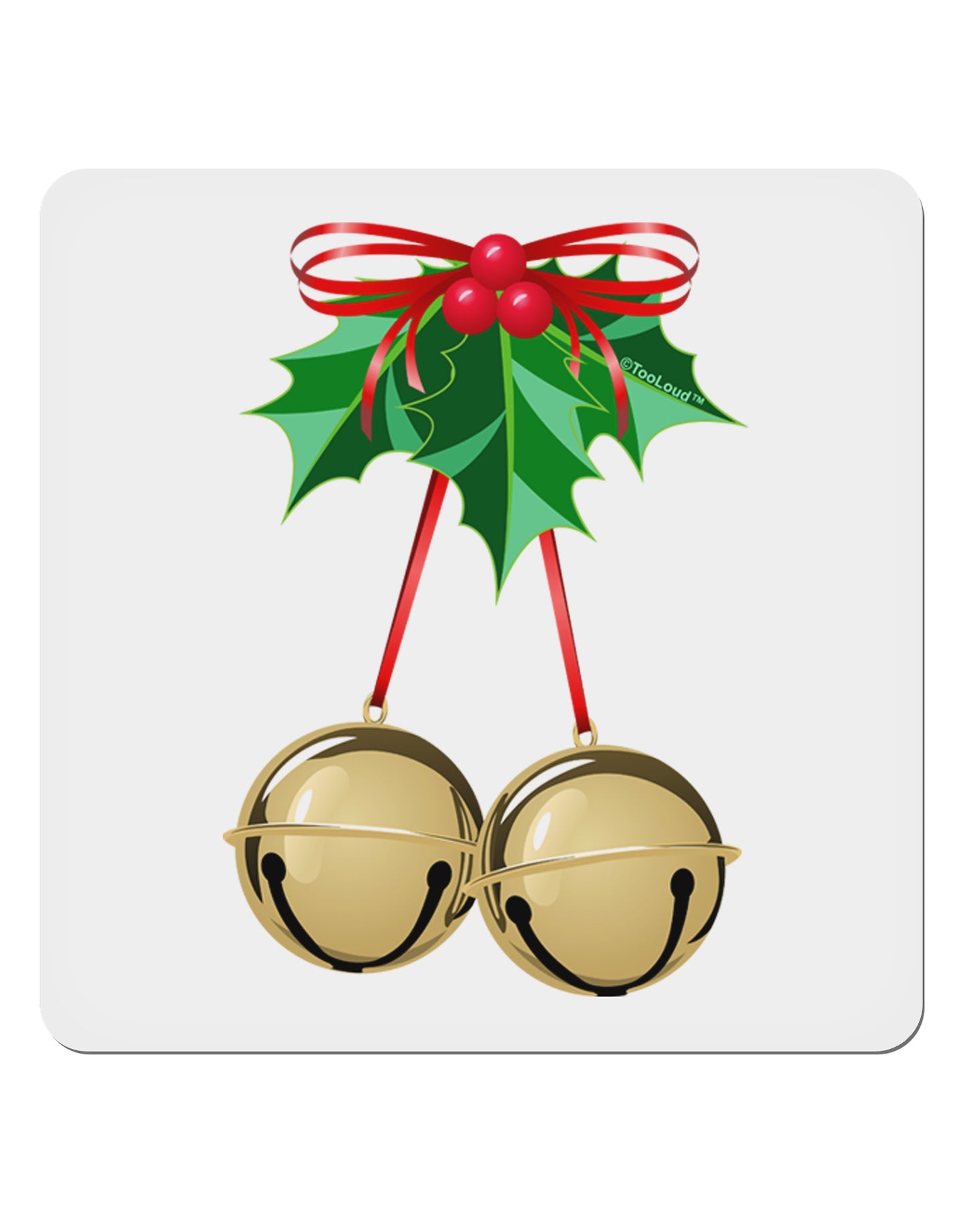 Jingle BALLS 4x4" Square Sticker-Stickers-TooLoud-1-Davson Sales