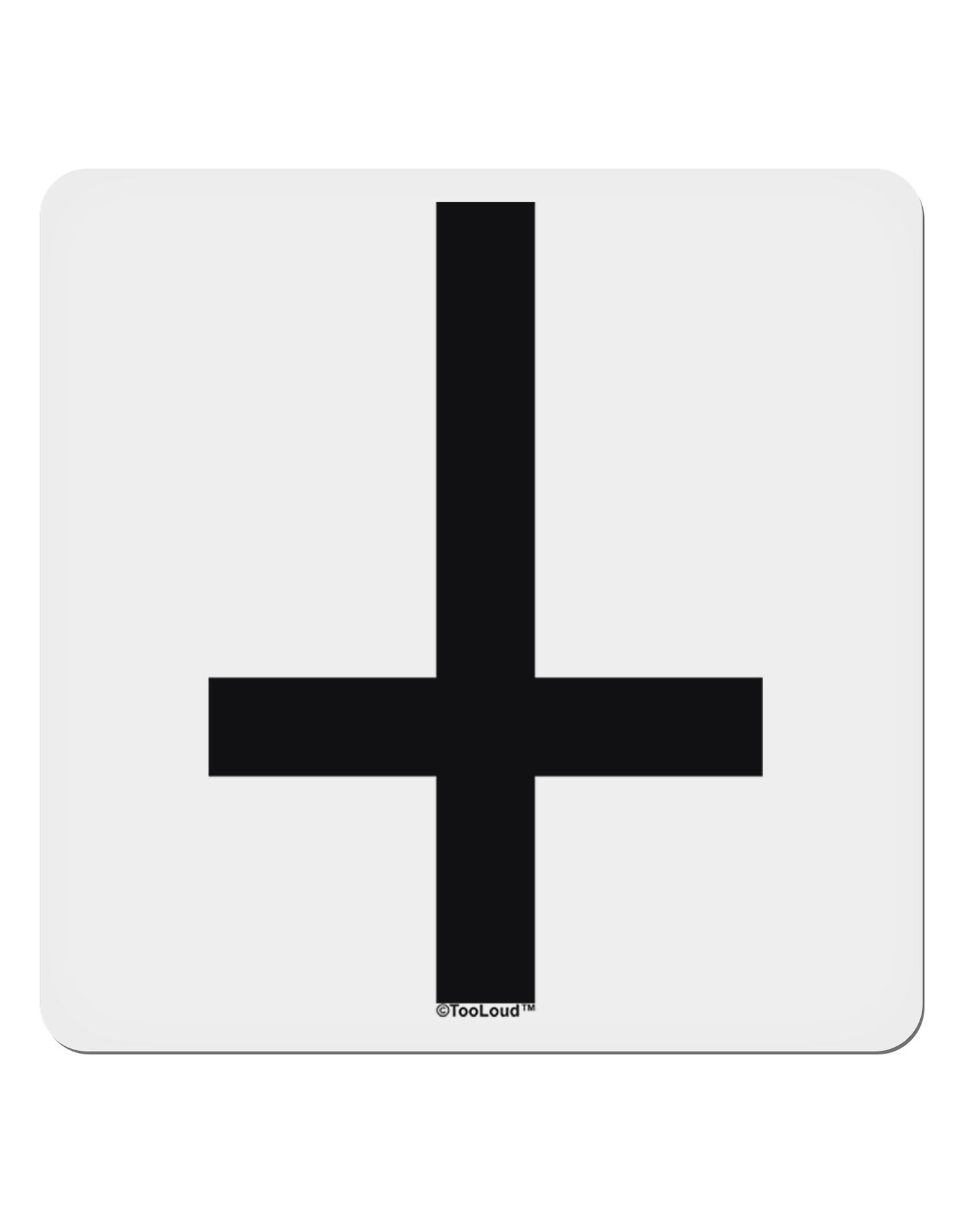 Inverted Cross 4x4" Square Sticker-Stickers-TooLoud-1-Davson Sales
