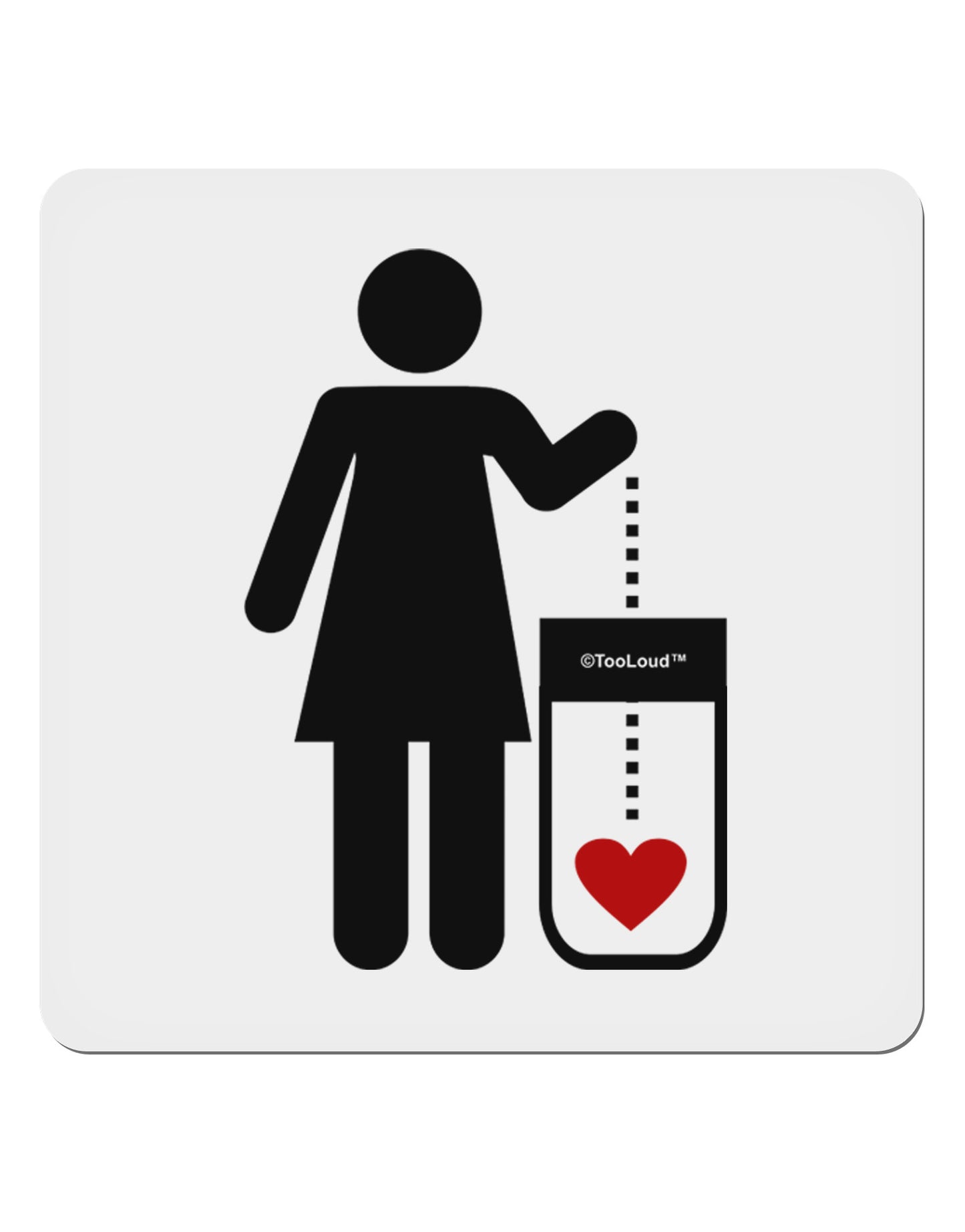 Single and Happy - Single Woman 4x4" Square Sticker 4 Pieces-Stickers-TooLoud-White-Davson Sales