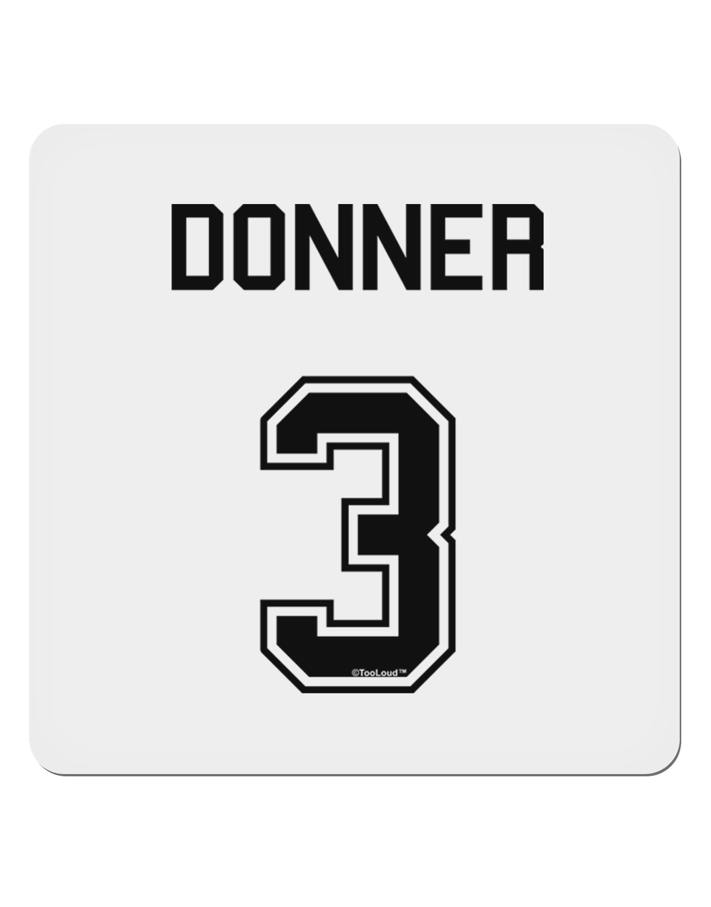 Reindeer Jersey - Donner 3 4x4" Square Sticker 4 Pieces-Stickers-TooLoud-White-Davson Sales