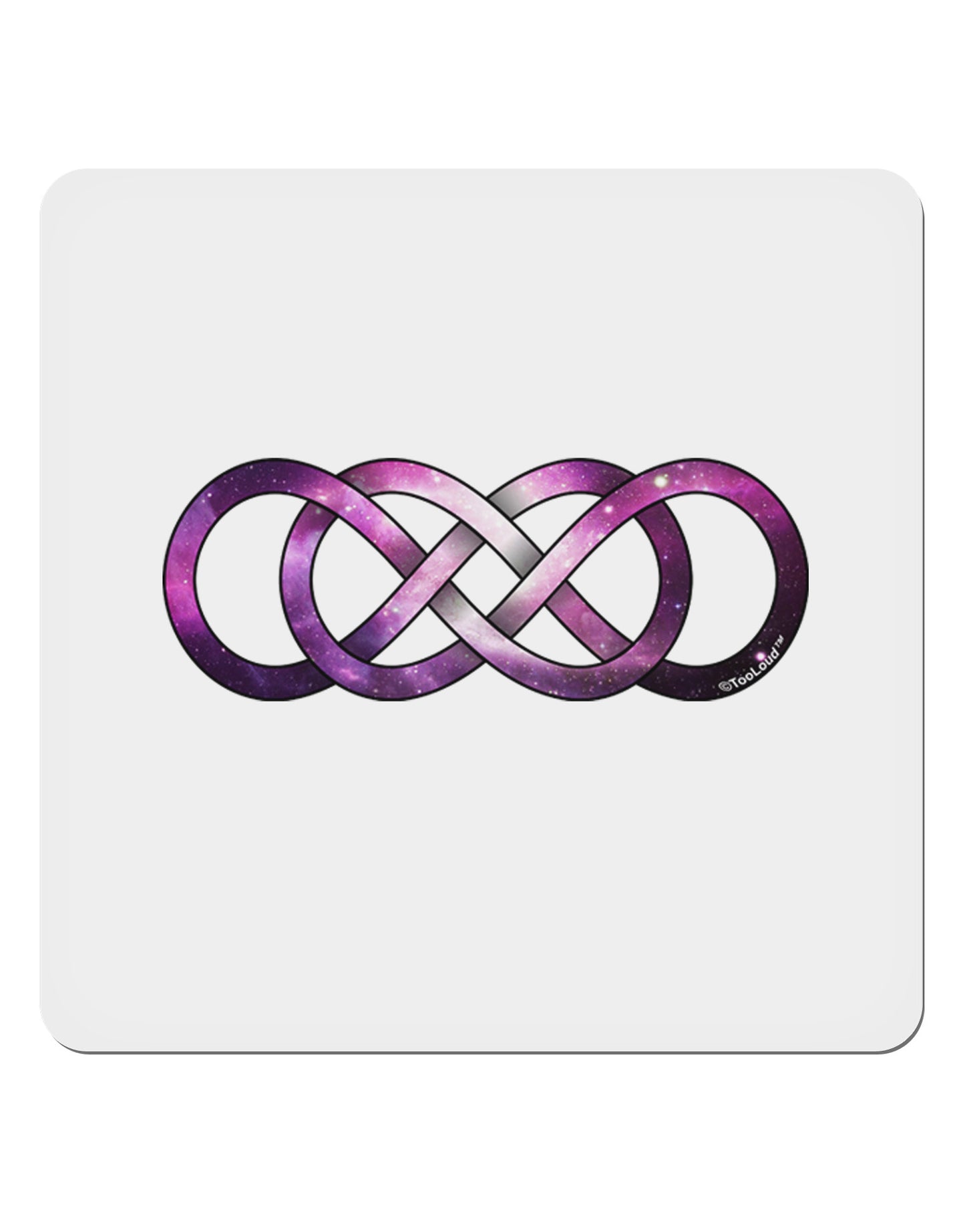 Double Ininifty Galaxy 4x4" Square Sticker-Stickers-TooLoud-1-Davson Sales