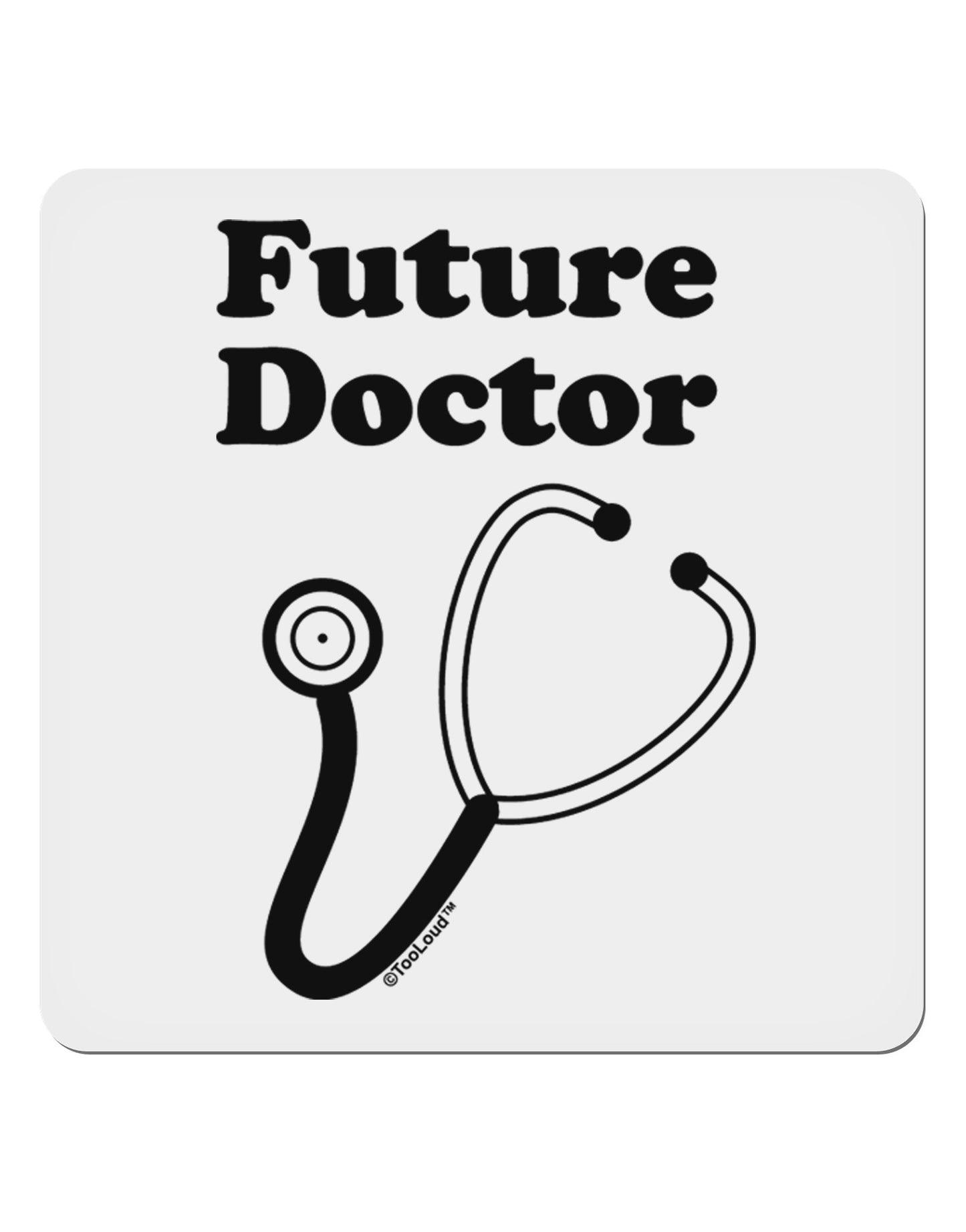 Future Doctor 4x4" Square Sticker 4 Pieces-Stickers-TooLoud-White-Davson Sales