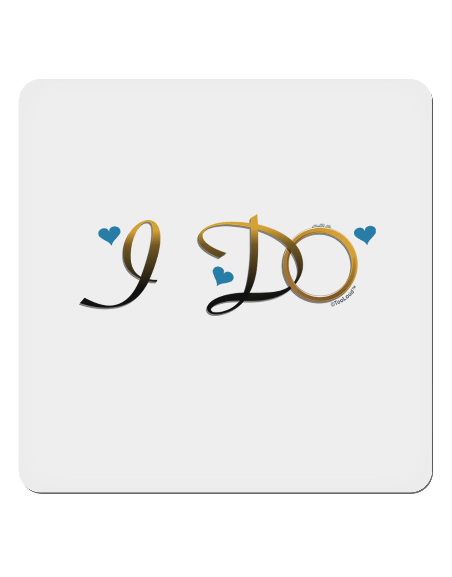 I Do - Groom 4x4" Square Sticker-Stickers-TooLoud-1-Davson Sales
