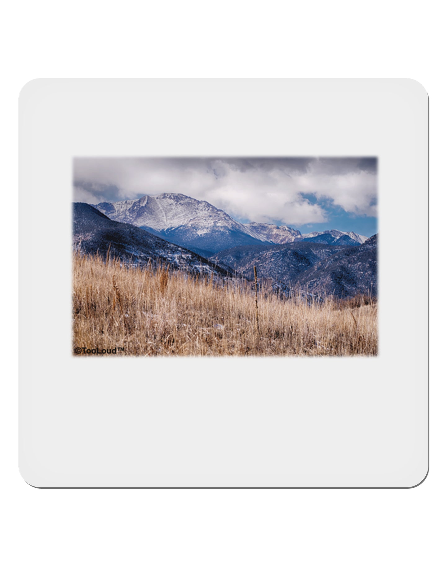 Pikes Peak CO Mountains 4x4" Square Sticker-Stickers-TooLoud-1-Davson Sales