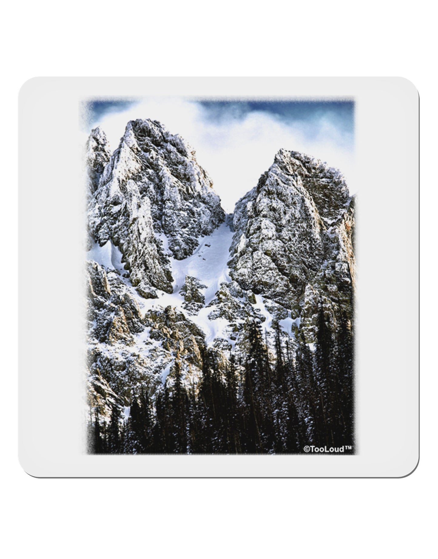 Mountain Landscape 2 4x4" Square Sticker 4 Pieces-Stickers-TooLoud-White-Davson Sales
