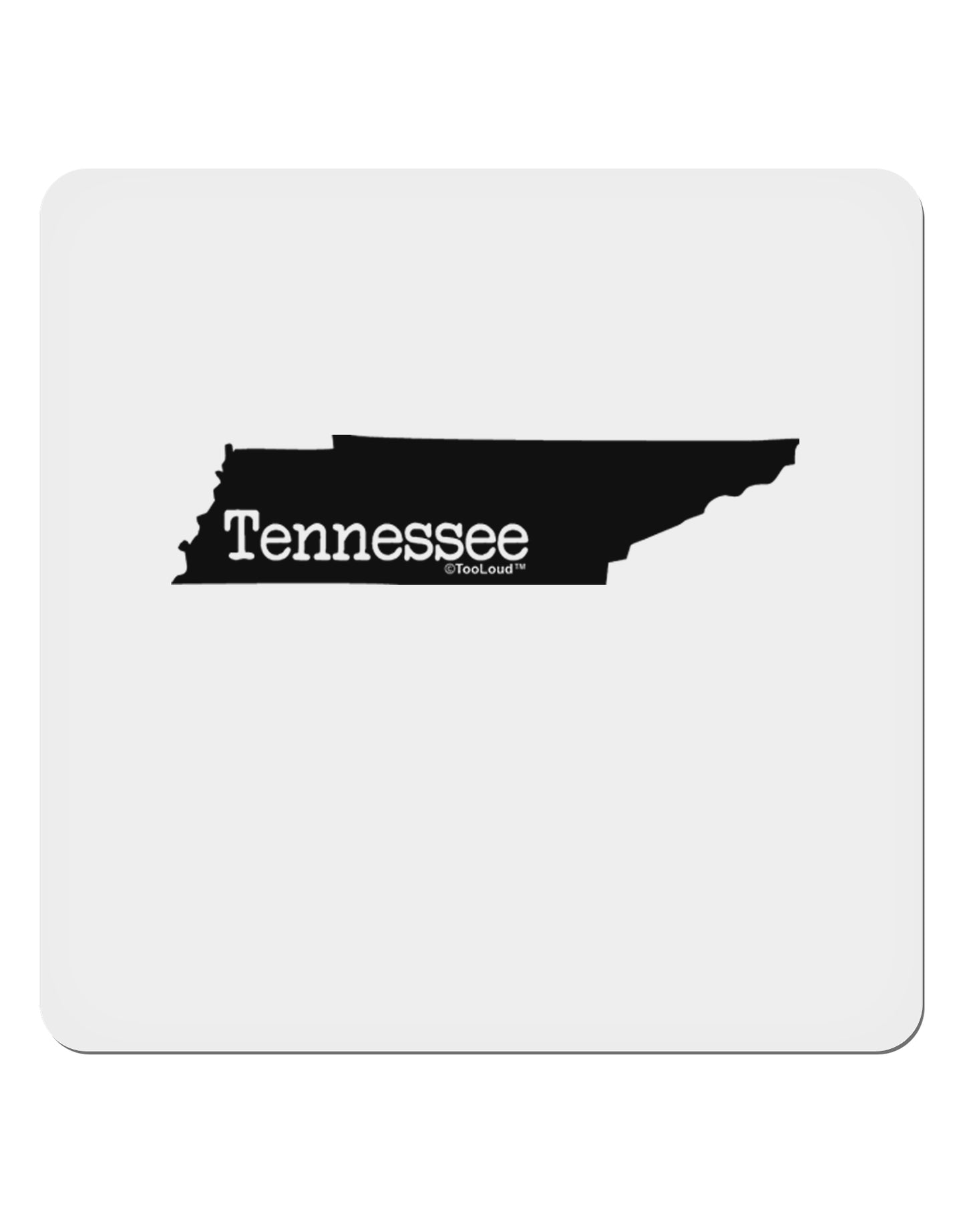 Tennessee - United States Shape 4x4" Square Sticker 4 Pieces-Stickers-TooLoud-White-Davson Sales