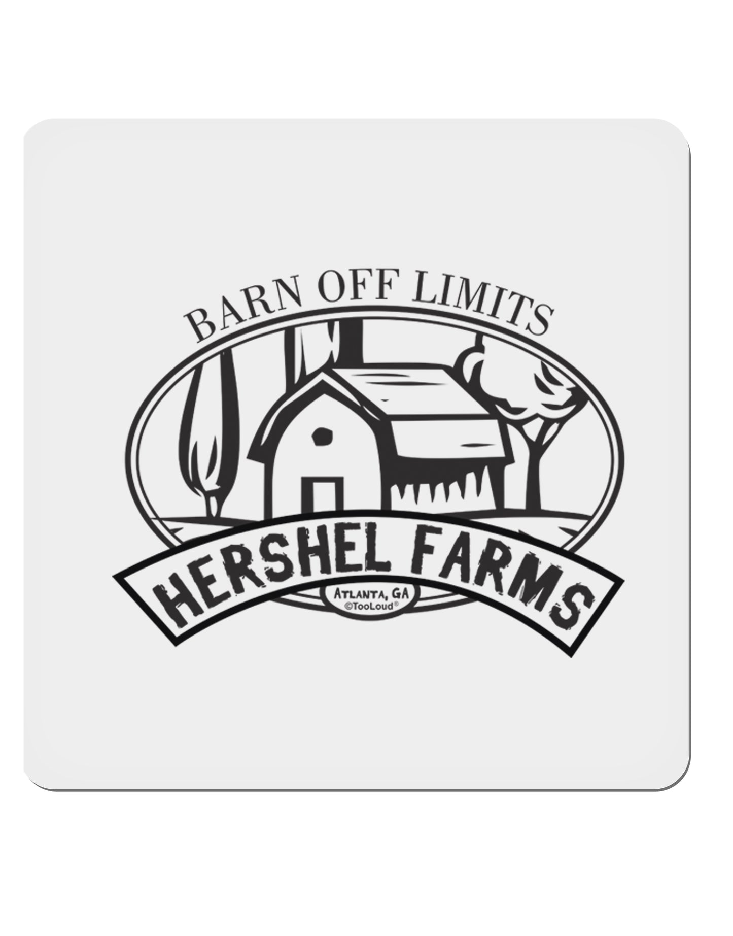 Hershel Farms 4x4" Square Sticker-Stickers-TooLoud-1-Davson Sales