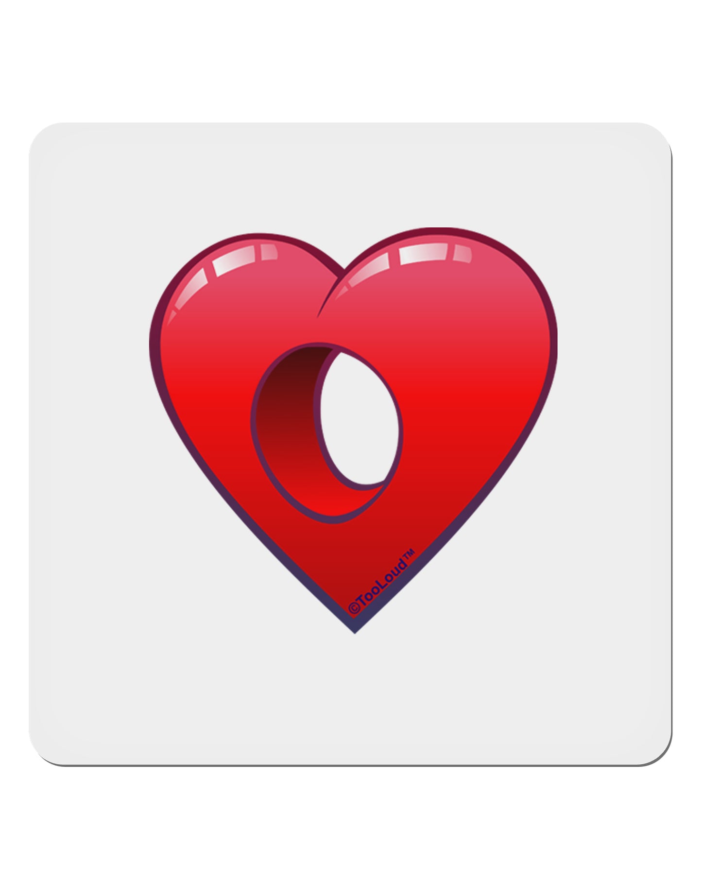 Hole Heartedly Broken Heart 4x4" Square Sticker-Stickers-TooLoud-1-Davson Sales