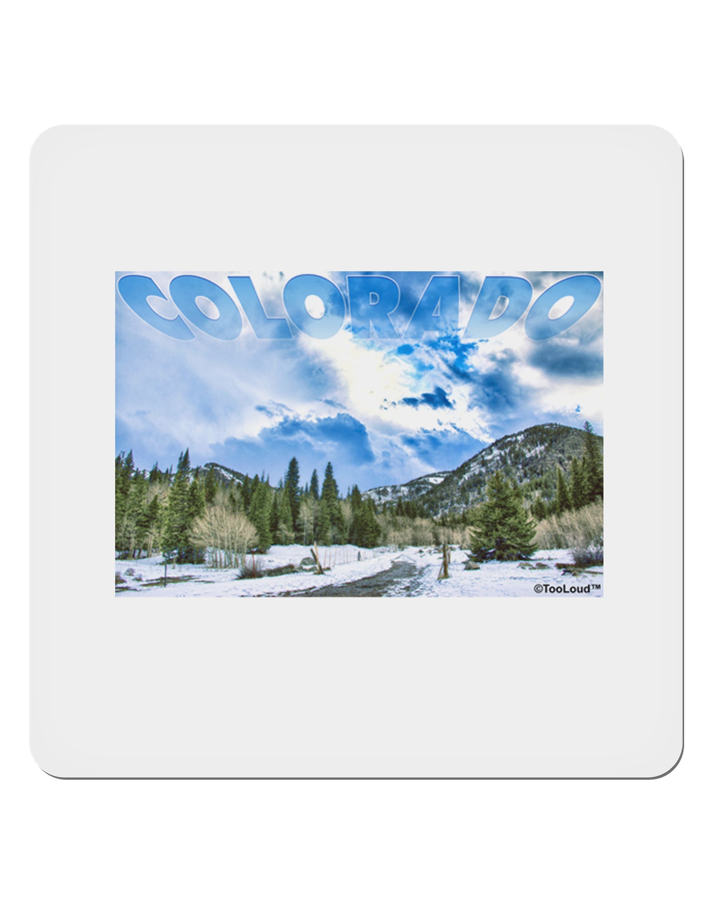 El Dora CO with Text 4x4" Square Sticker-Stickers-TooLoud-1-Davson Sales