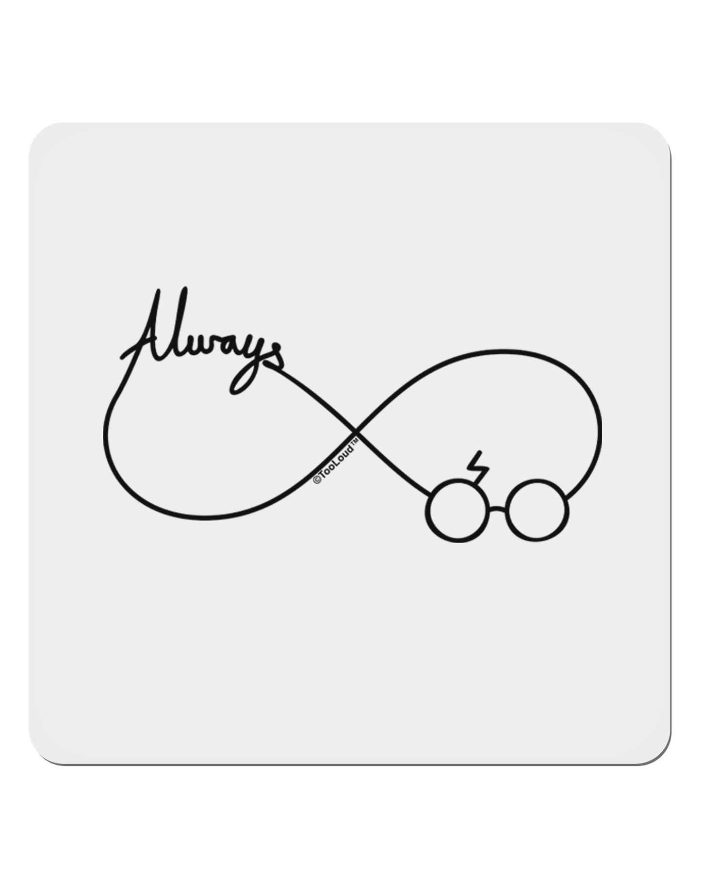 Always Infinity Symbol 4x4" Square Sticker-Stickers-TooLoud-1-Davson Sales