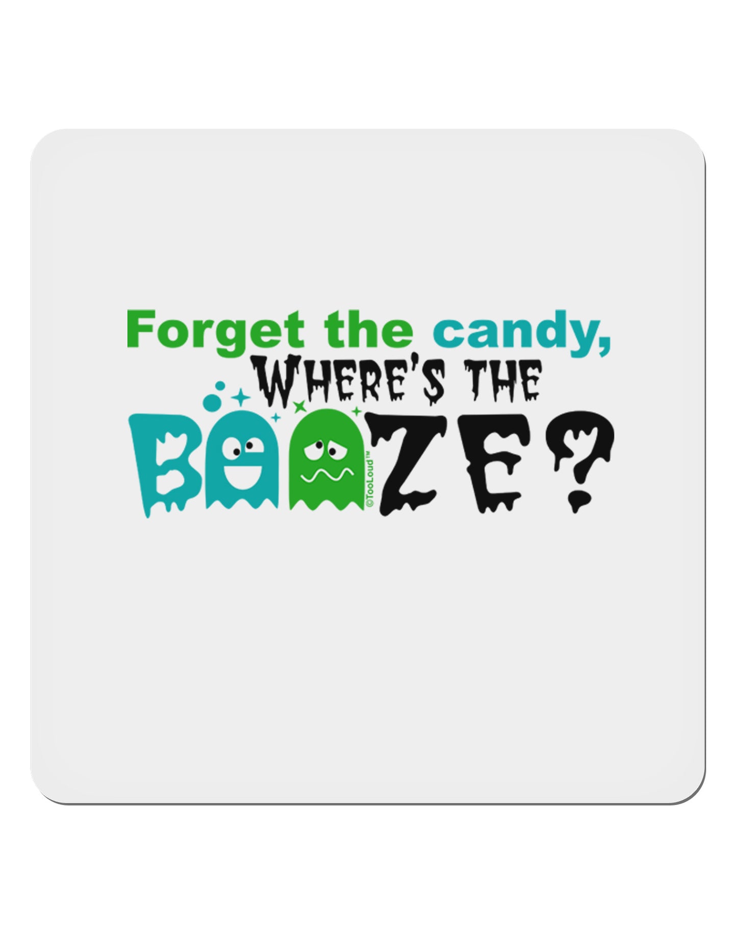 Where's The Booze 4x4" Square Sticker 4 Pieces-Stickers-TooLoud-White-Davson Sales