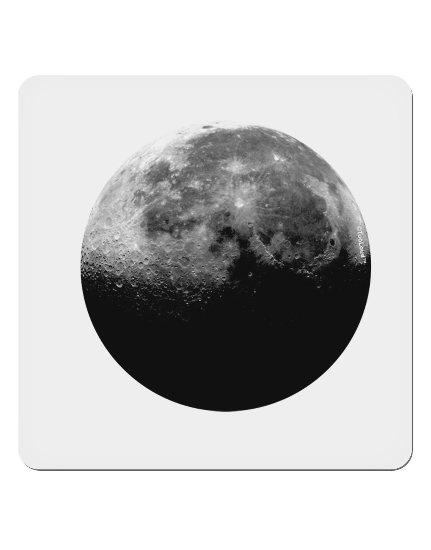 Moon of Earth 4x4" Square Sticker 4 Pieces-Stickers-TooLoud-White-Davson Sales