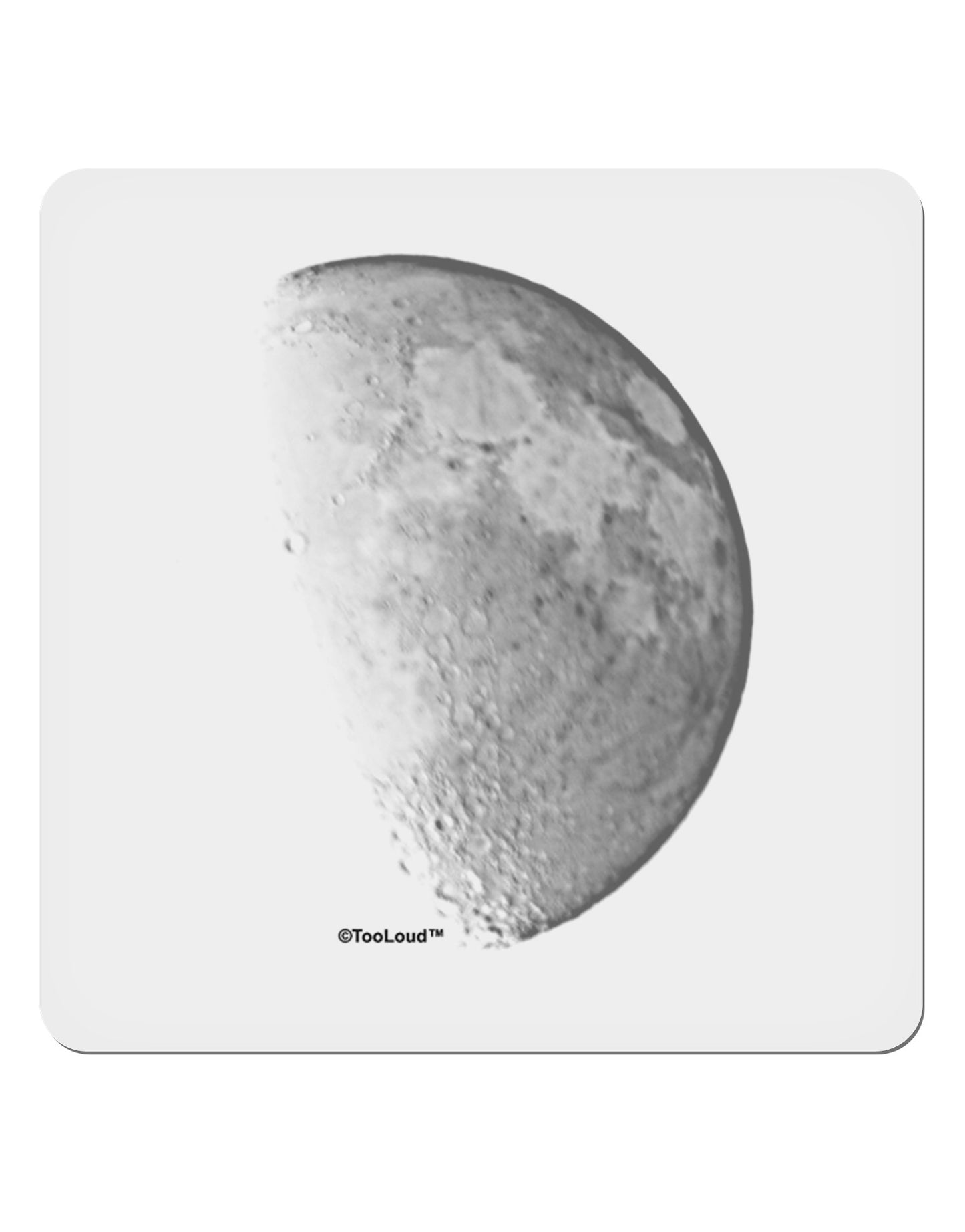 Moon Shadow 4x4" Square Sticker 4 Pieces-Stickers-TooLoud-White-Davson Sales