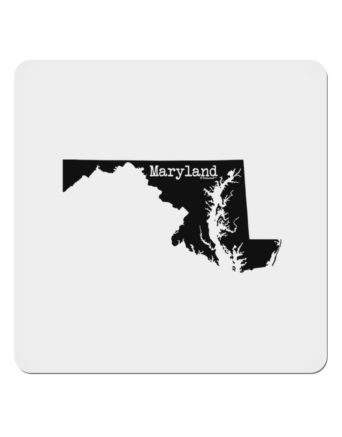 Maryland - United States Shape 4x4" Square Sticker 4 Pieces-Stickers-TooLoud-White-Davson Sales