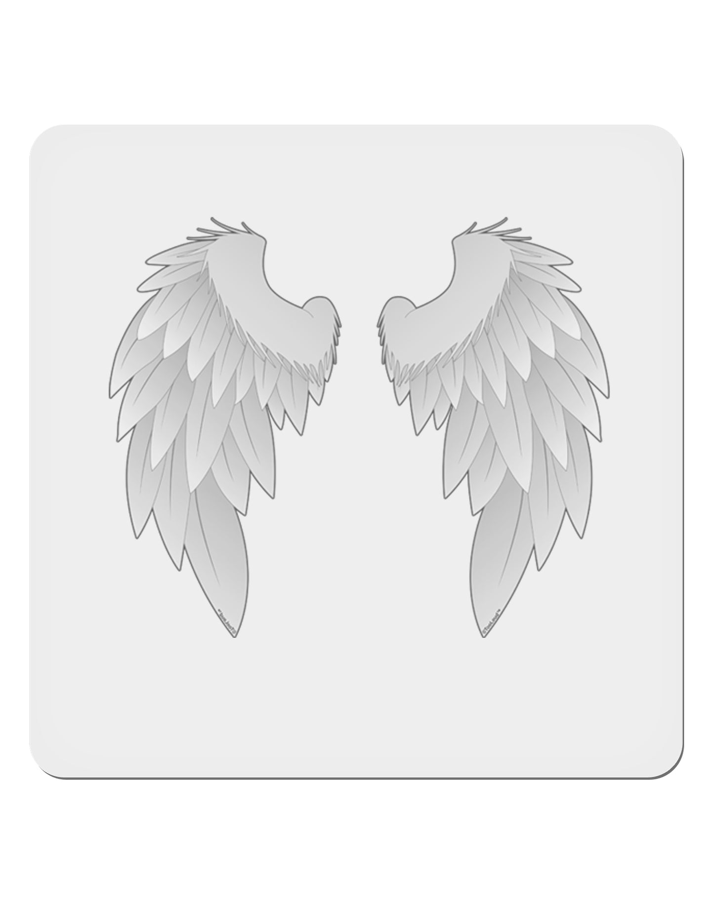 Epic Angel Wings Design 4x4" Square Sticker 4 Pieces-Stickers-TooLoud-White-Davson Sales