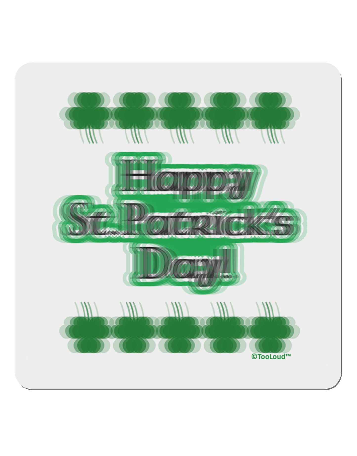 Seeing Double St. Patrick's Day 4x4" Square Sticker-Stickers-TooLoud-1-Davson Sales