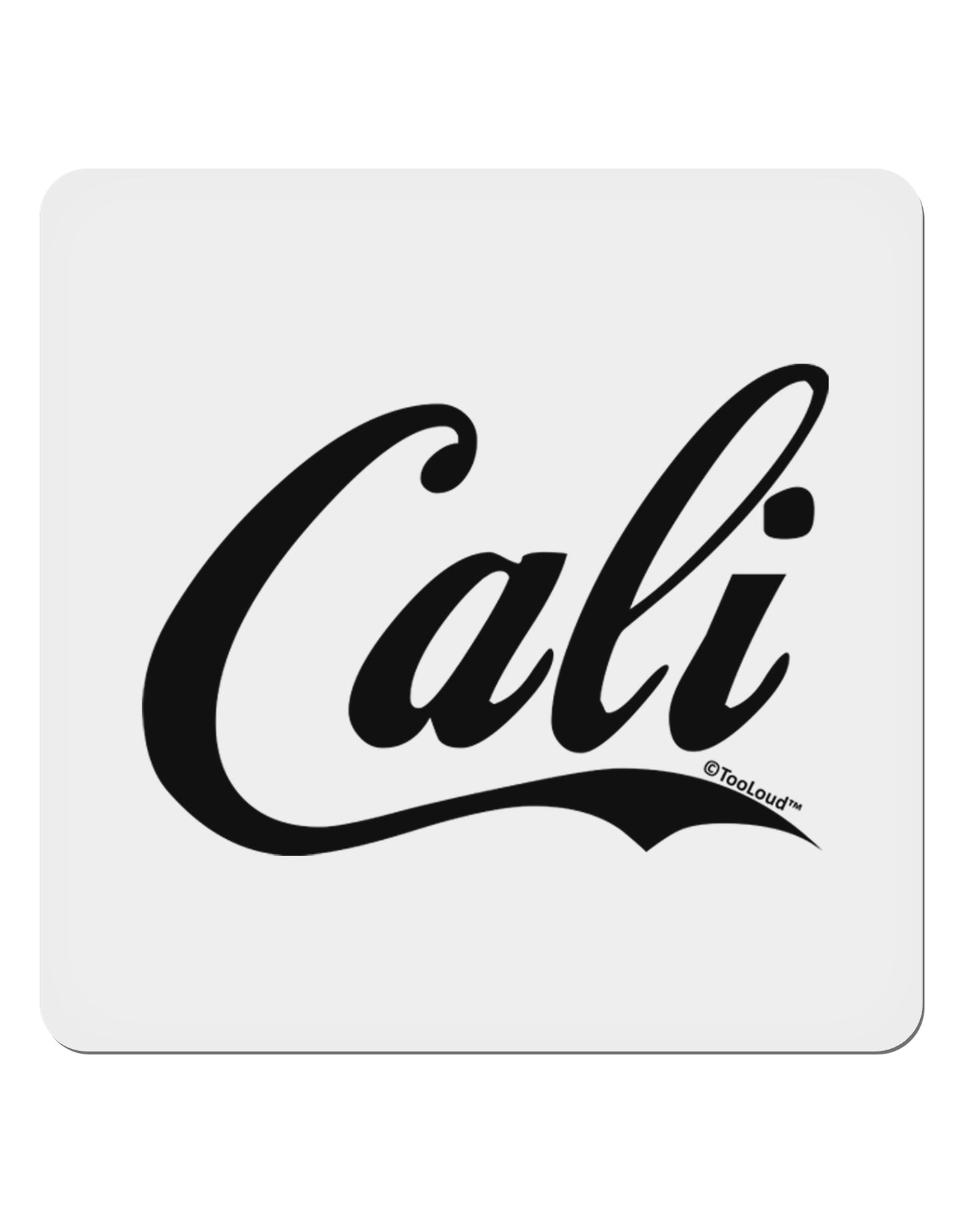 California Republic Design - Cali 4x4" Square Sticker 4 Pieces-Stickers-TooLoud-White-Davson Sales