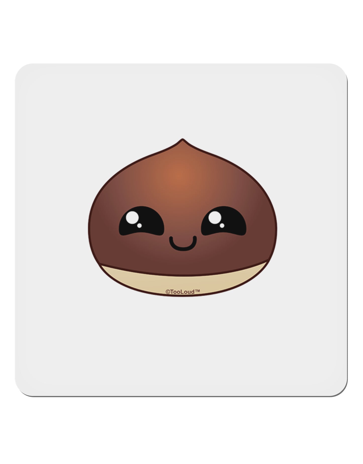 Cute Chestnut Design - Christmas 4x4" Square Sticker 4 Pieces-Stickers-TooLoud-White-Davson Sales