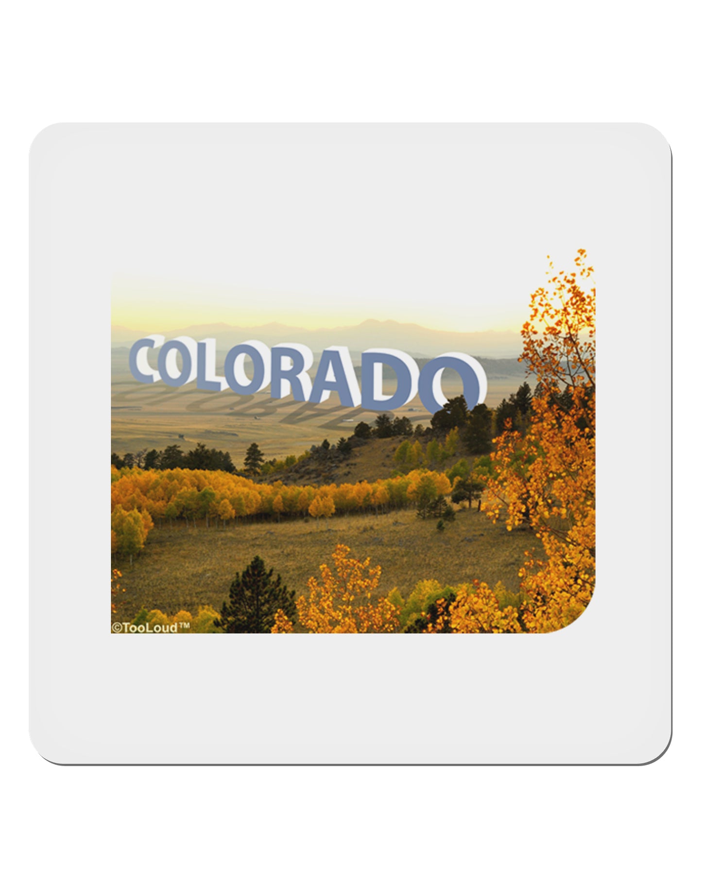 Colorado Postcard Gentle Sunrise 4x4" Square Sticker-Stickers-TooLoud-1-Davson Sales