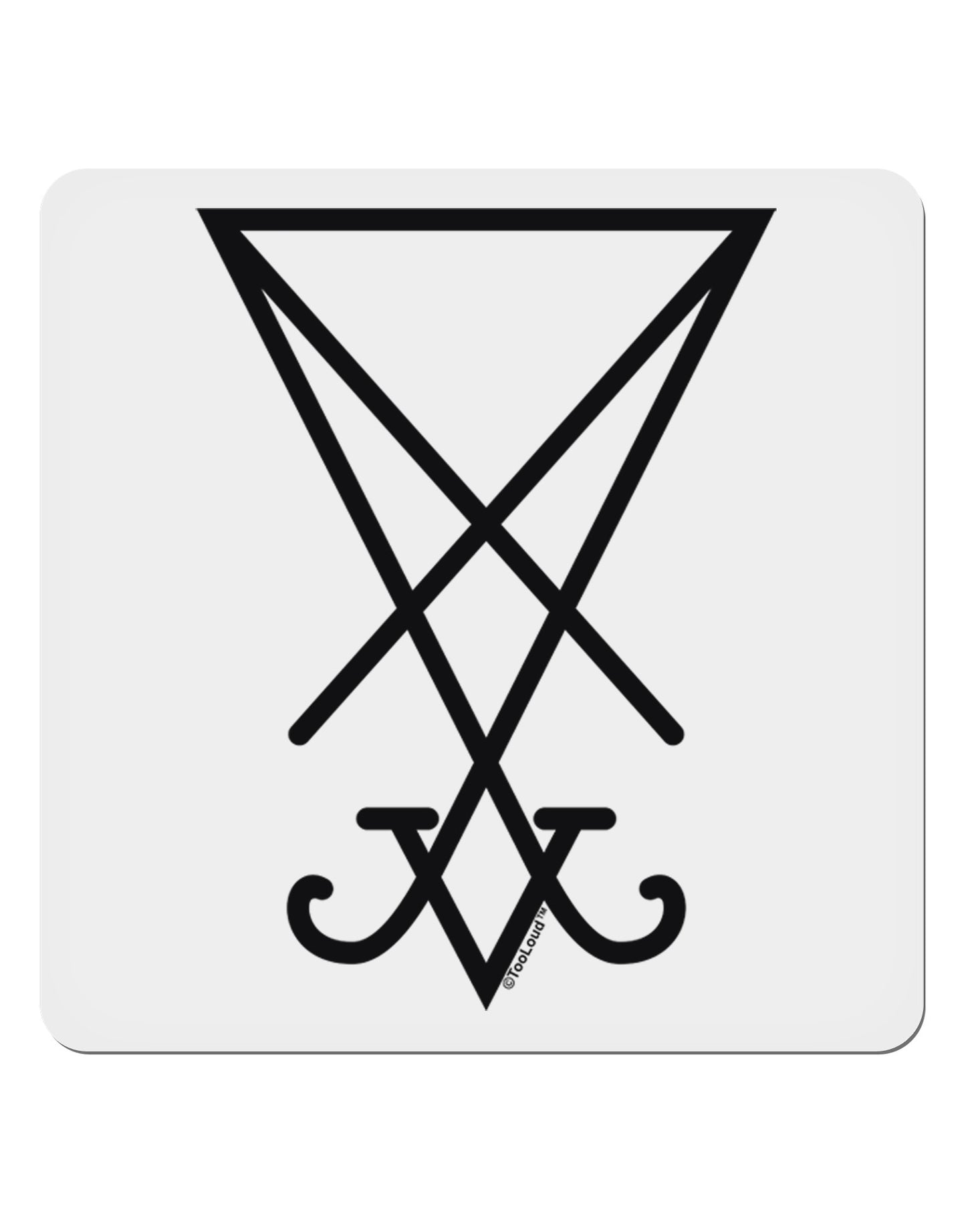 Sigil of Lucifer - Seal of Satan 4x4" Square Sticker-Stickers-TooLoud-1-Davson Sales