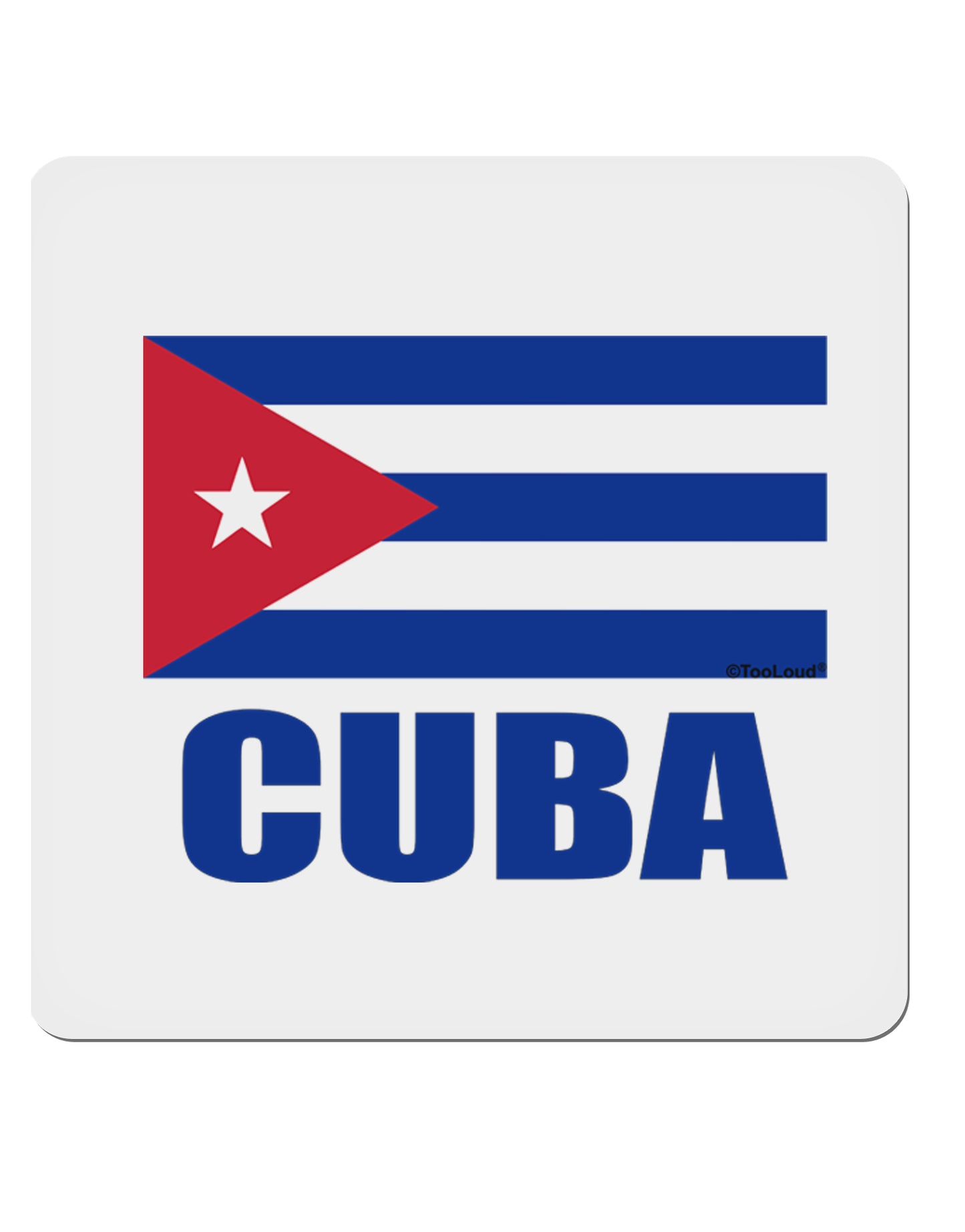 Cuba Flag Cuban Pride 4x4" Square Sticker-Stickers-TooLoud-1-Davson Sales