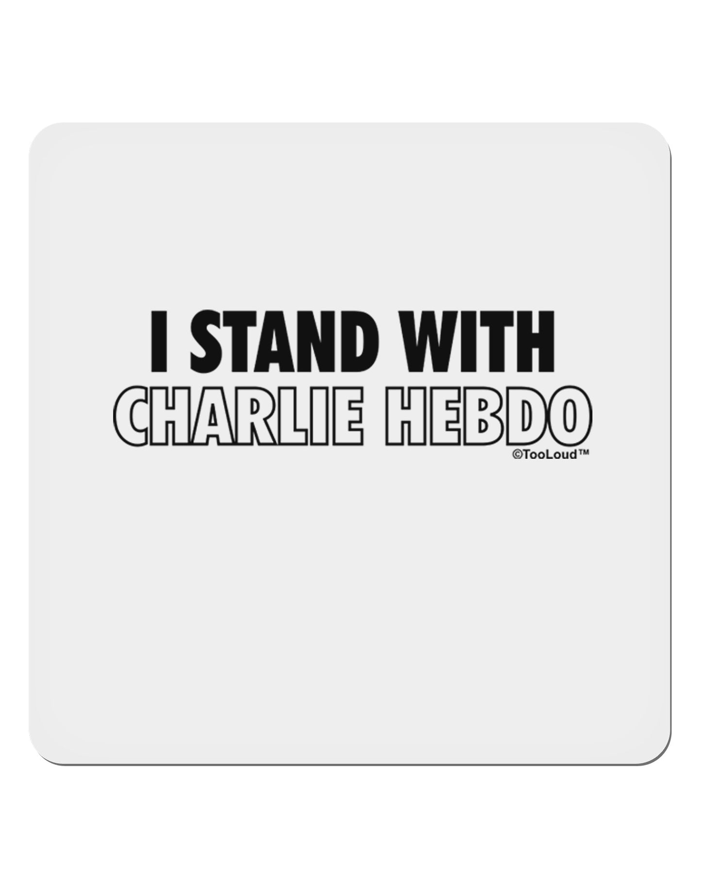 I Stand With Charlie 4x4" Square Sticker 4 Pieces-Stickers-TooLoud-White-Davson Sales