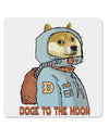 Doge to the Moon 4x4 Inch Square Stickers - 4 Pieces