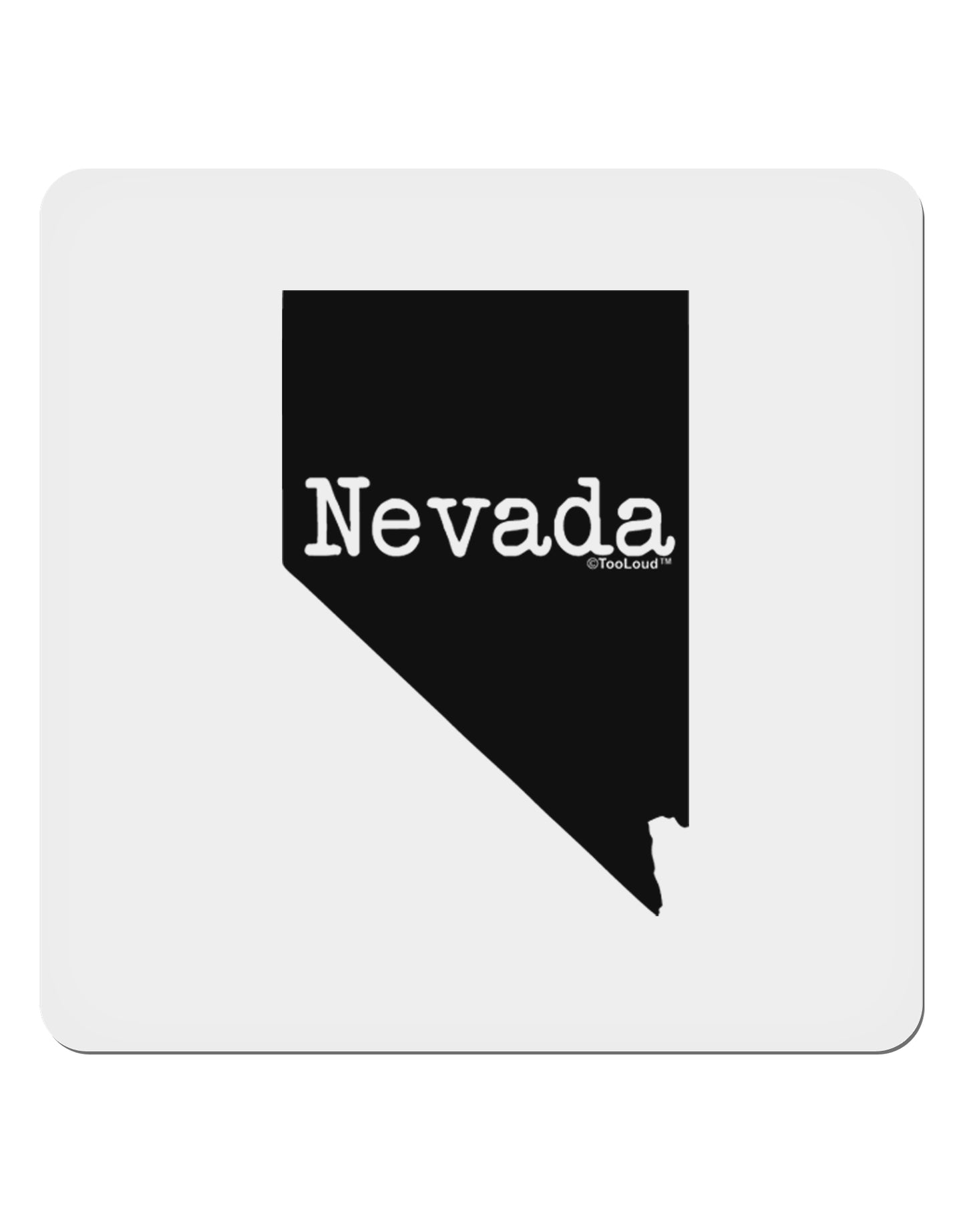 Nevada - United States Shape 4x4" Square Sticker 4 Pieces-Stickers-TooLoud-White-Davson Sales