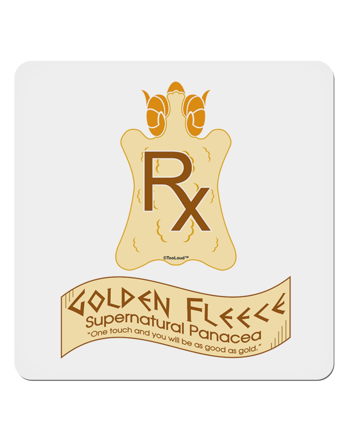 Golden Fleece - Supernatural Panacea 4x4" Square Sticker 4 Pieces-Stickers-TooLoud-White-Davson Sales