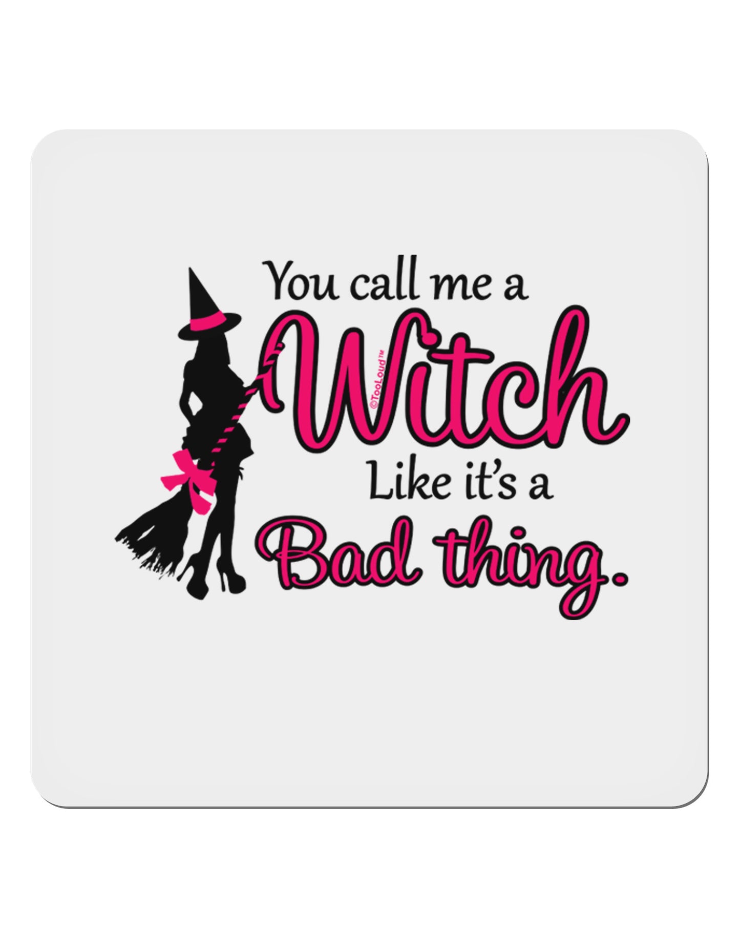 Witch - Bad Thing 4x4" Square Sticker 4 Pieces-Stickers-TooLoud-White-Davson Sales
