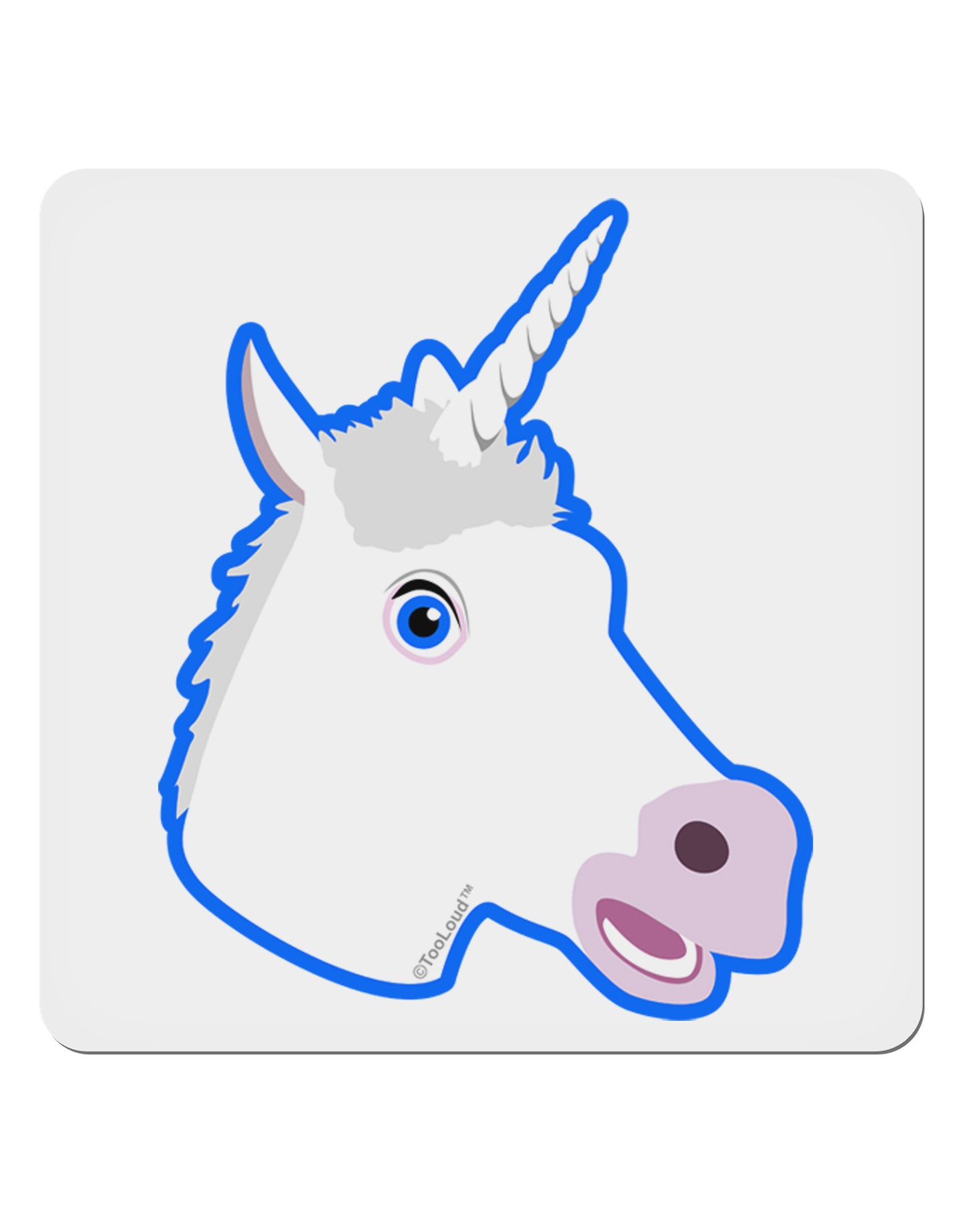 Fanciful Unicorn 4x4" Square Sticker 4 Pieces-Stickers-TooLoud-White-Davson Sales