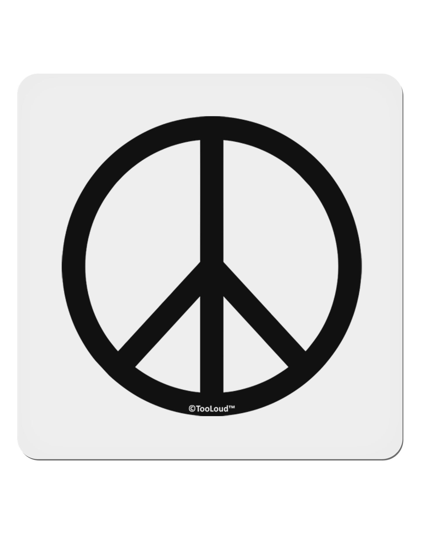 Peace Sign Symbol 4x4" Square Sticker 4 Pieces-Stickers-TooLoud-White-Davson Sales