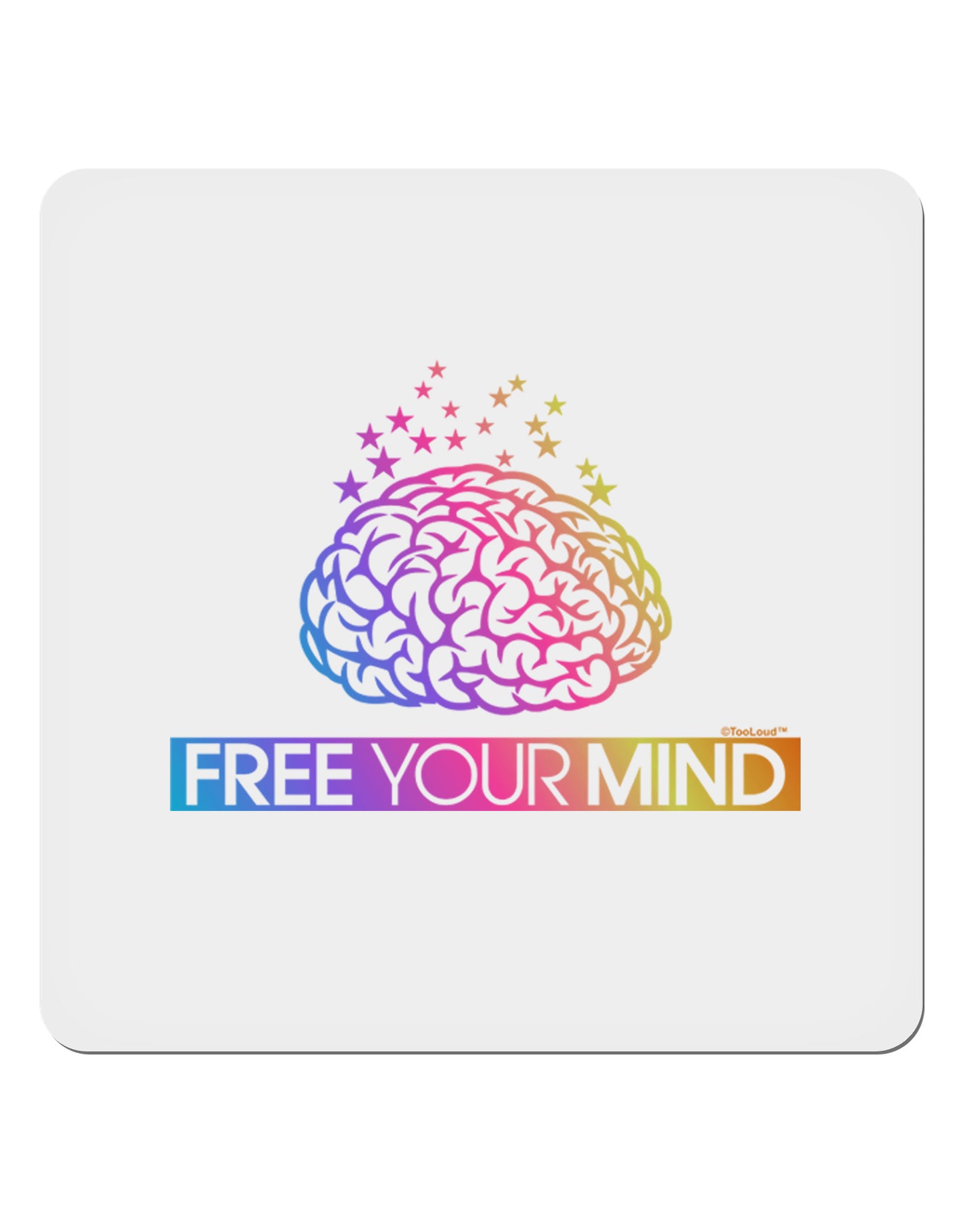 Free Your Mind 4x4" Square Sticker-Stickers-TooLoud-1-Davson Sales