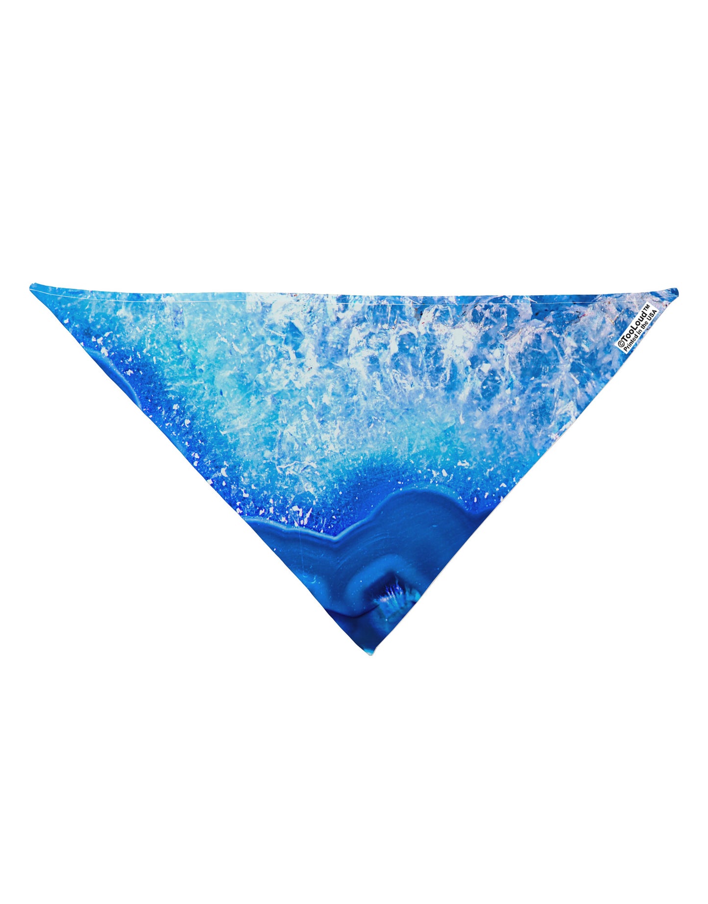 Blue Agate Geode Print Dog Bandana 26" All Over Print-Dog Bandana-TooLoud-White-One-Size-Fits-Most-Davson Sales