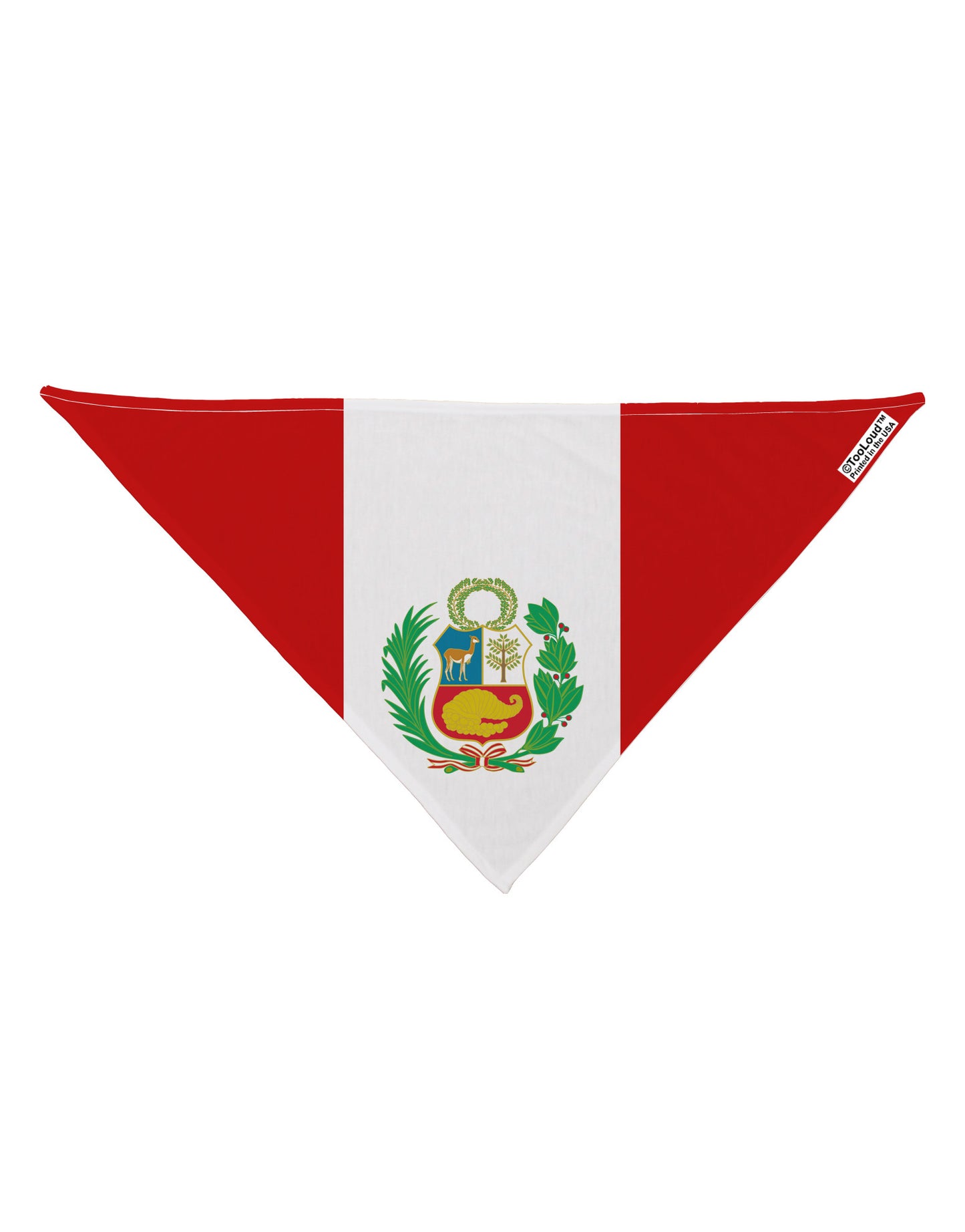 Peru Flag AOP Dog Bandana 26" All Over Print-Dog Bandana-TooLoud-White-One-Size-Fits-Most-Davson Sales