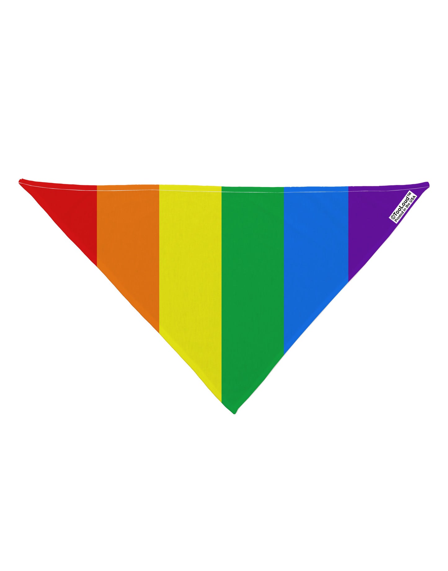 Rainbow Vertical Gay Pride Flag Dog Bandana 26" All Over Print by-Dog Bandana-TooLoud-White-One-Size-Fits-Most-Davson Sales
