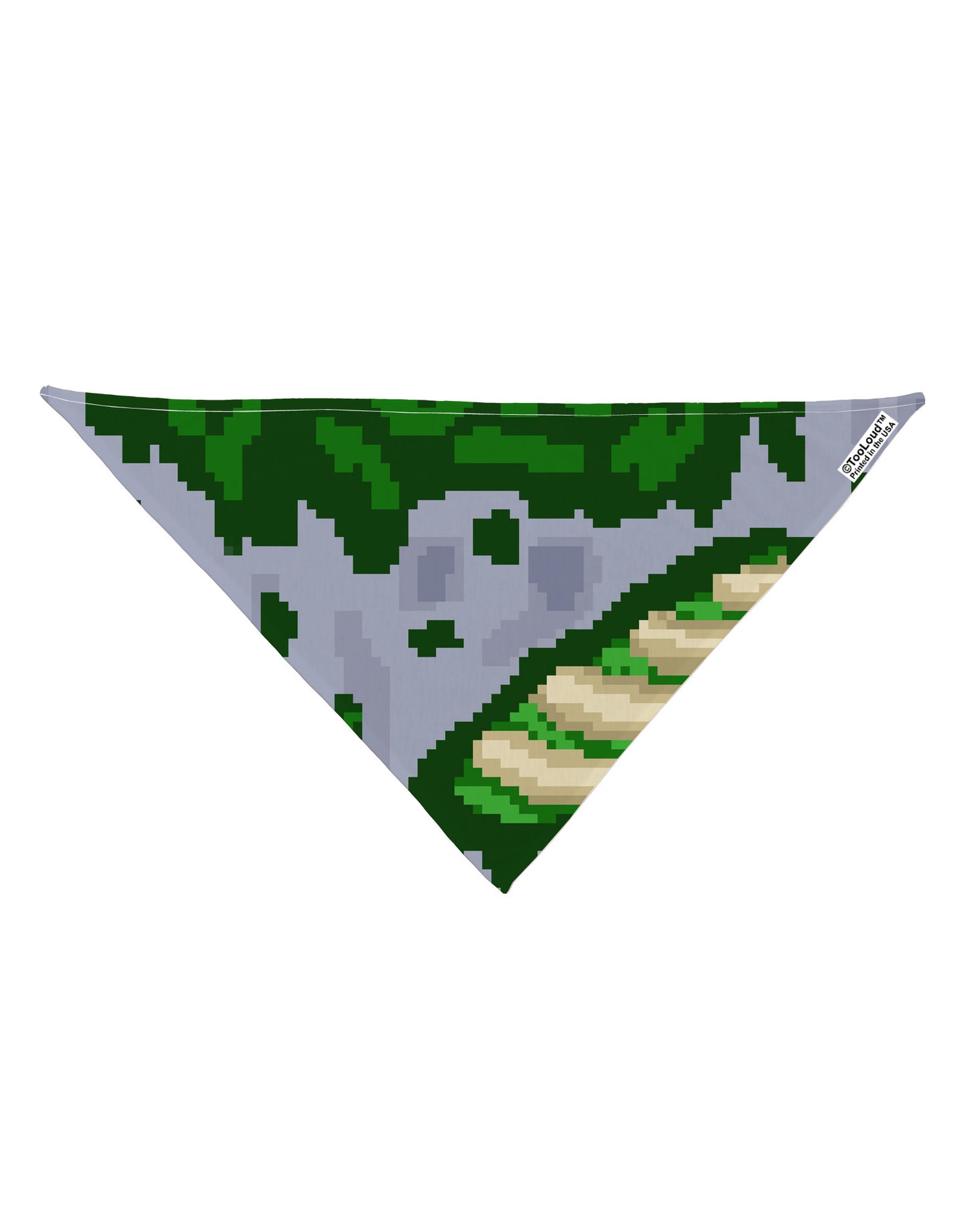 Pixel Zombie Costume Green Dog Bandana 26" All Over Print-Dog Bandana-TooLoud-White-One-Size-Fits-Most-Davson Sales