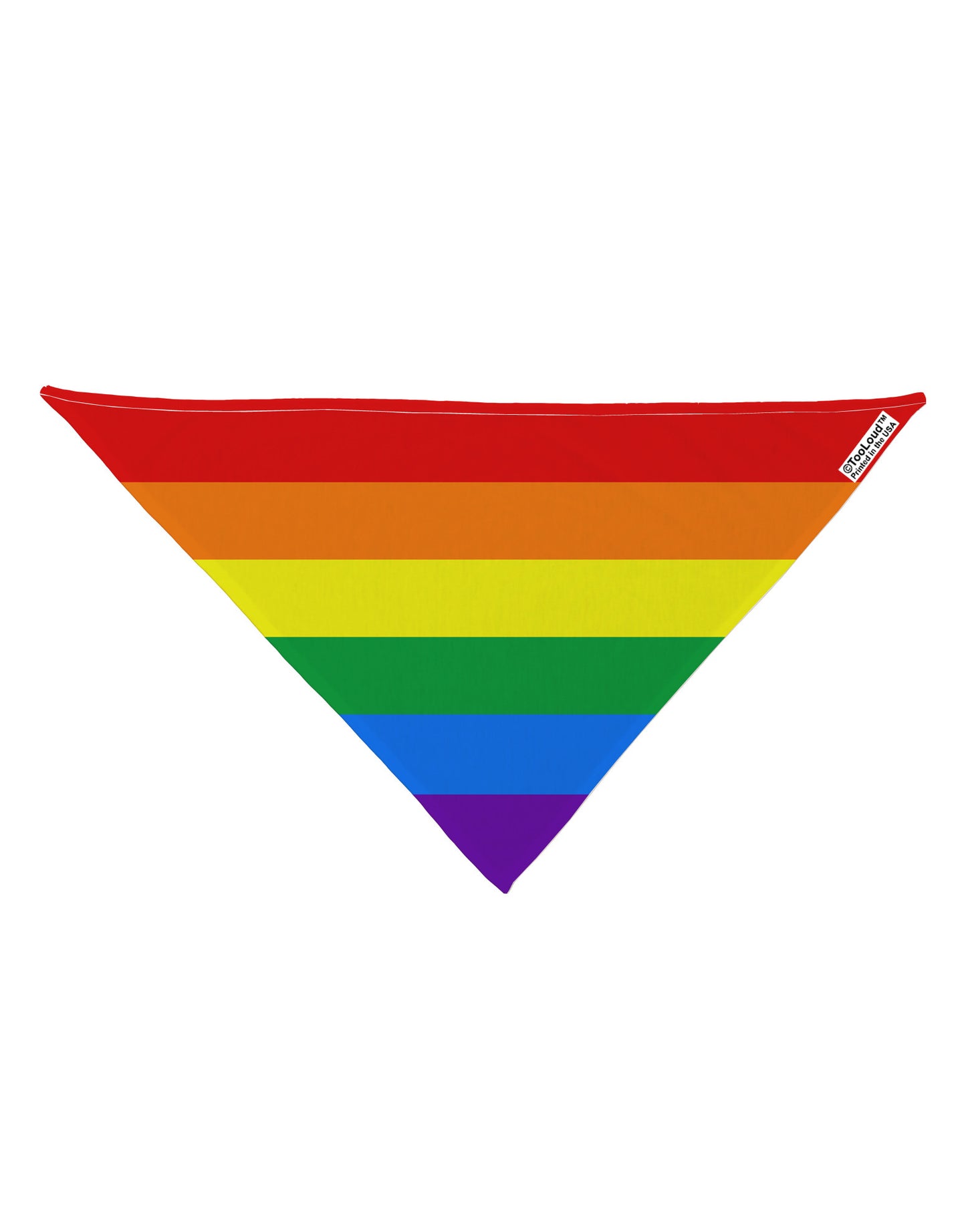 Rainbow Horizontal Gay Pride Flag Dog Bandana 26" All Over Print by-Dog Bandana-TooLoud-White-One-Size-Fits-Most-Davson Sales