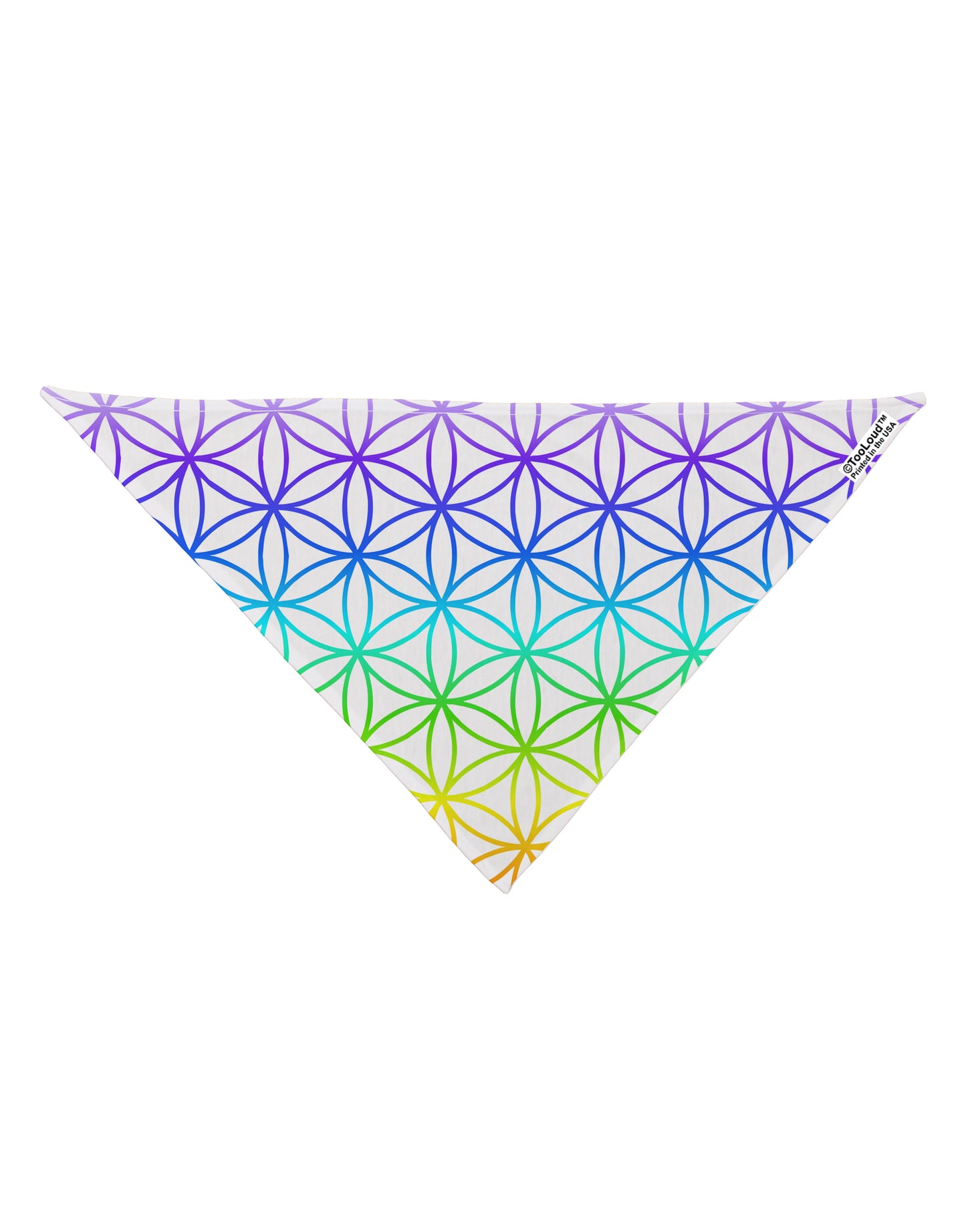 Chakra Flower of Life on White Dog Bandana 26" All Over Print by TooLoud-Dog Bandana-TooLoud-White-One-Size-Fits-Most-Davson Sales