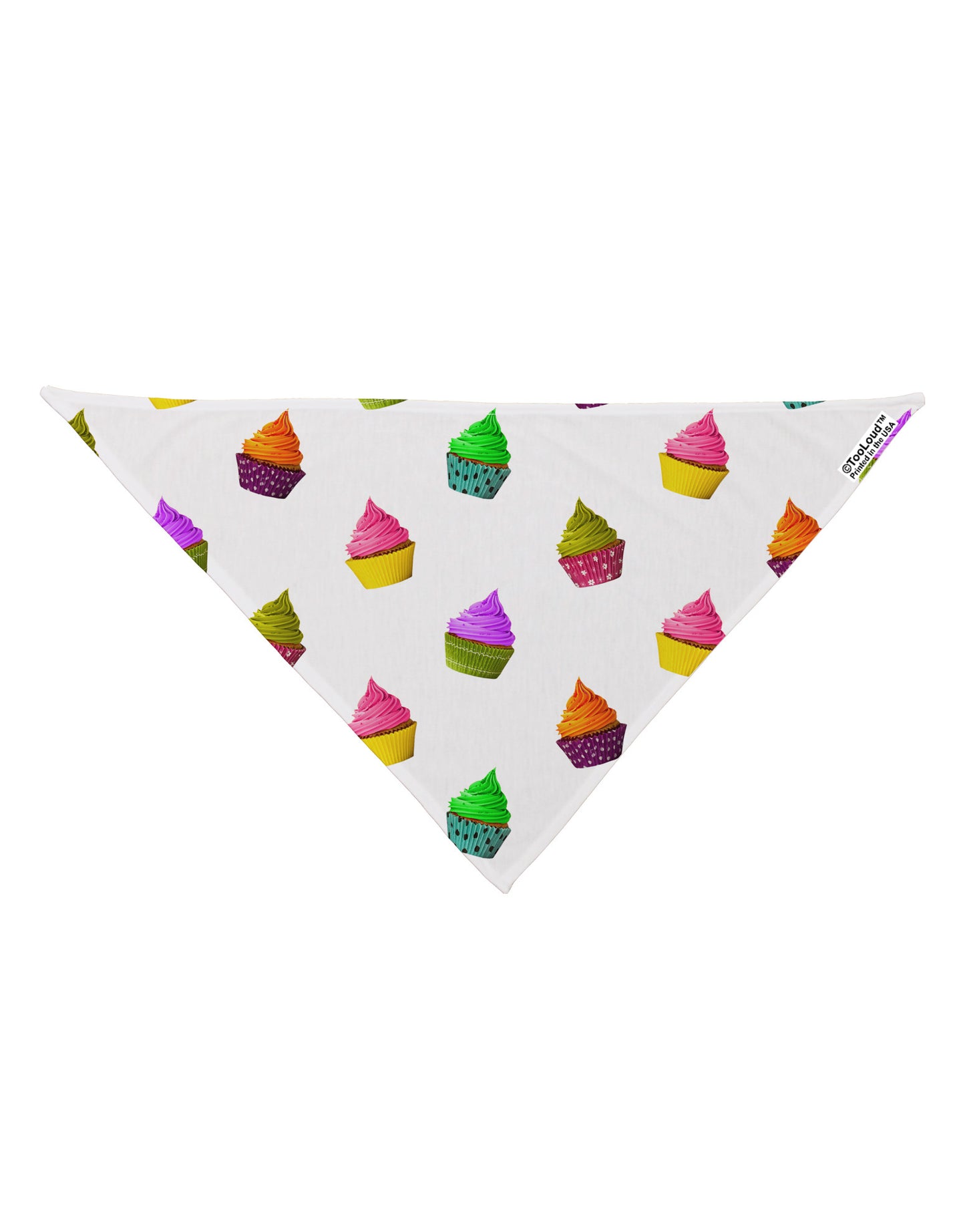 Real Cupcakes AOP Dog Bandana 26" All Over Print-Dog Bandana-TooLoud-White-One-Size-Fits-Most-Davson Sales