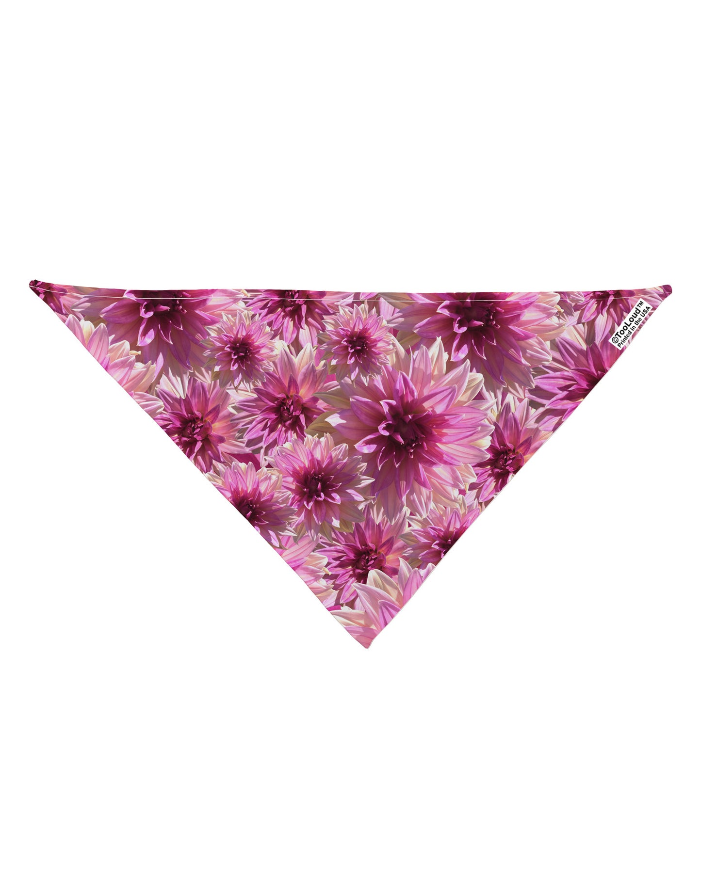 Pink Flowers Dog Bandana 26" All Over Print-Dog Bandana-TooLoud-White-One-Size-Fits-Most-Davson Sales