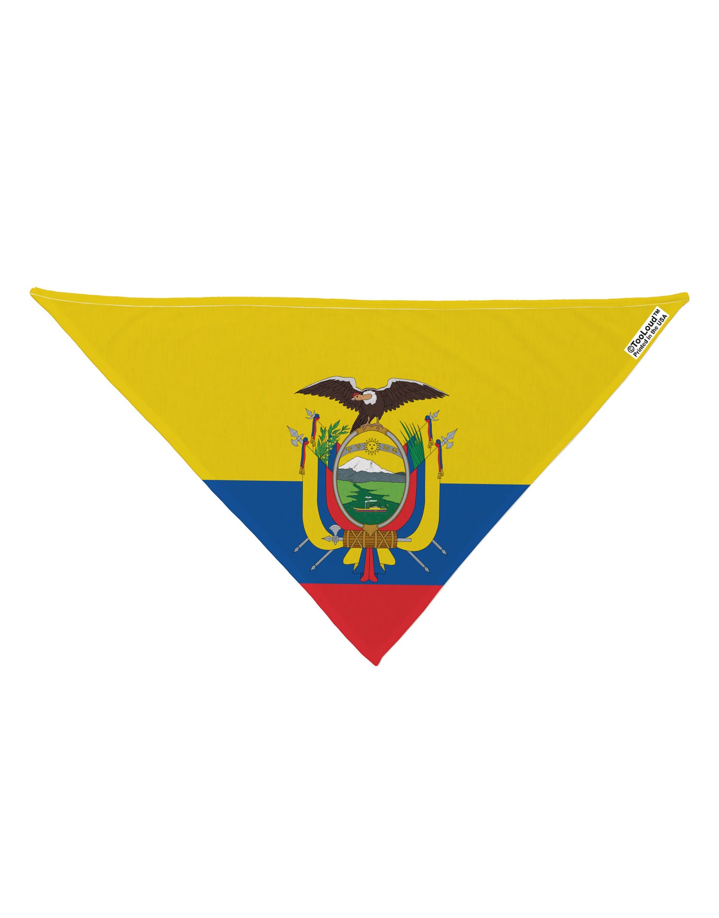 Ecuador Flag AOP Dog Bandana 26" All Over Print-Dog Bandana-TooLoud-White-One-Size-Fits-Most-Davson Sales