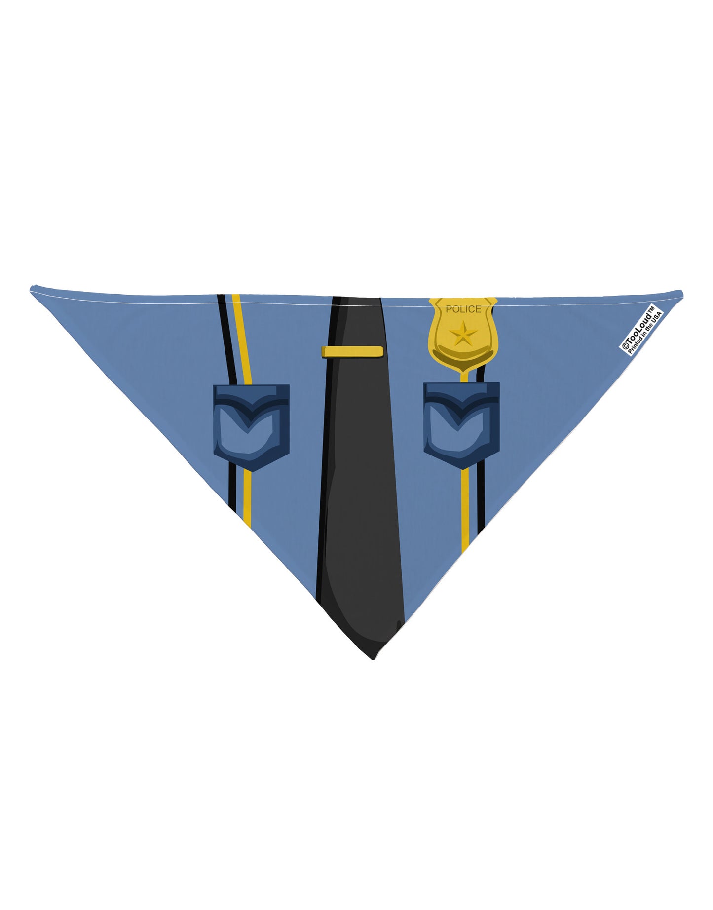 Police Blue-Gold AOP Dog Bandana 26" All Over Print-Dog Bandana-TooLoud-White-One-Size-Fits-Most-Davson Sales