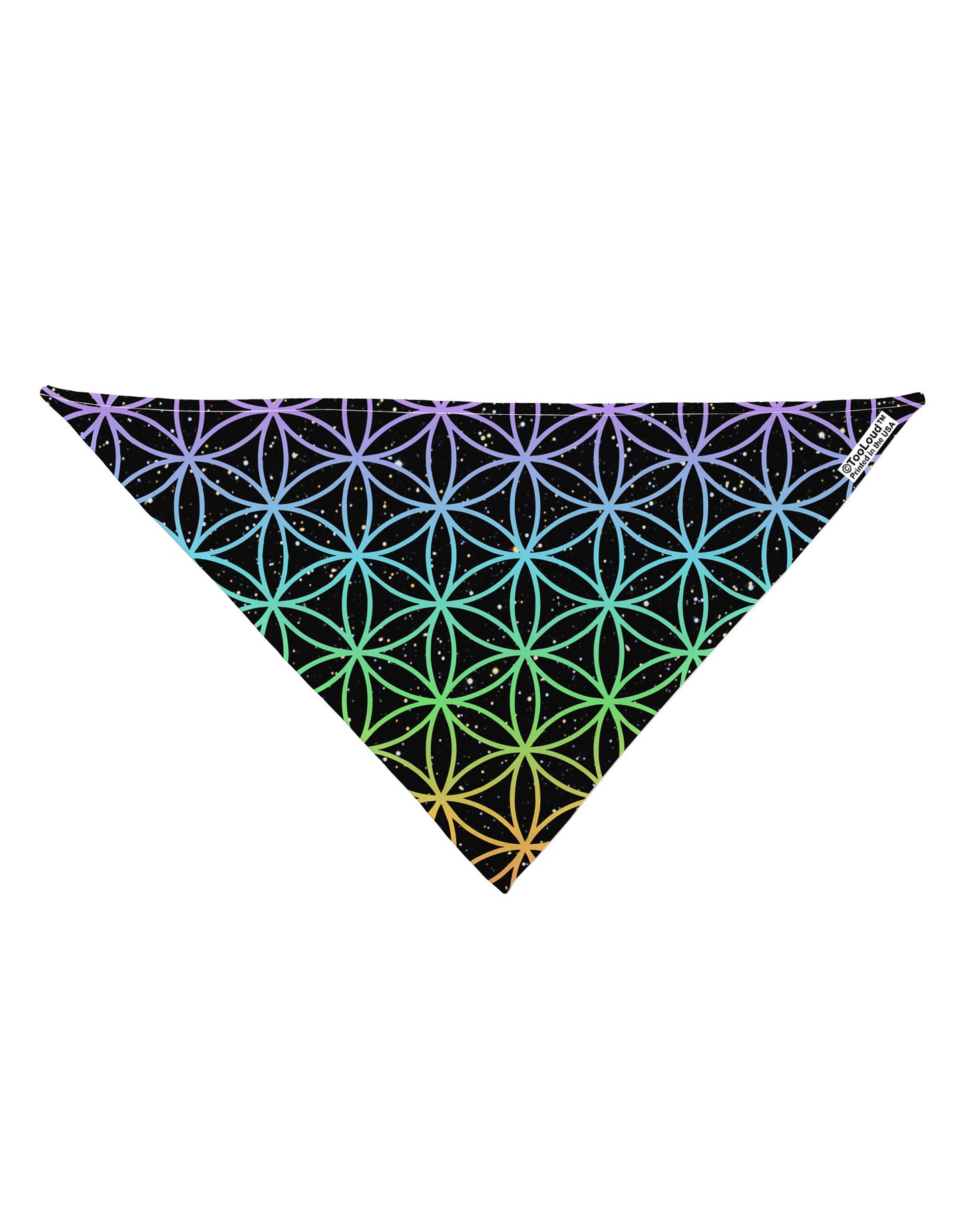Chakra Colors Flower of Life Dog Bandana 26" All Over Print-Dog Bandana-TooLoud-White-One-Size-Fits-Most-Davson Sales