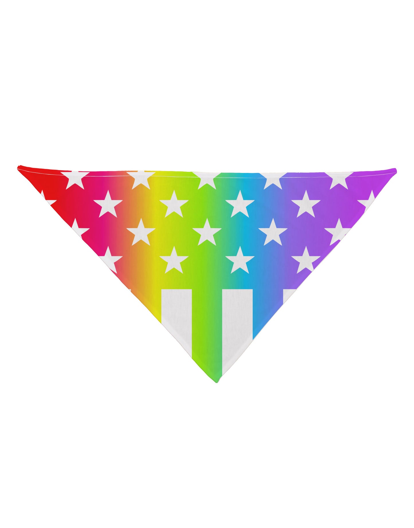 American Pride - Rainbow Stars and Stripes Dog Bandana 26" All Over Print-Dog Bandana-TooLoud-White-One-Size-Fits-Most-Davson Sales