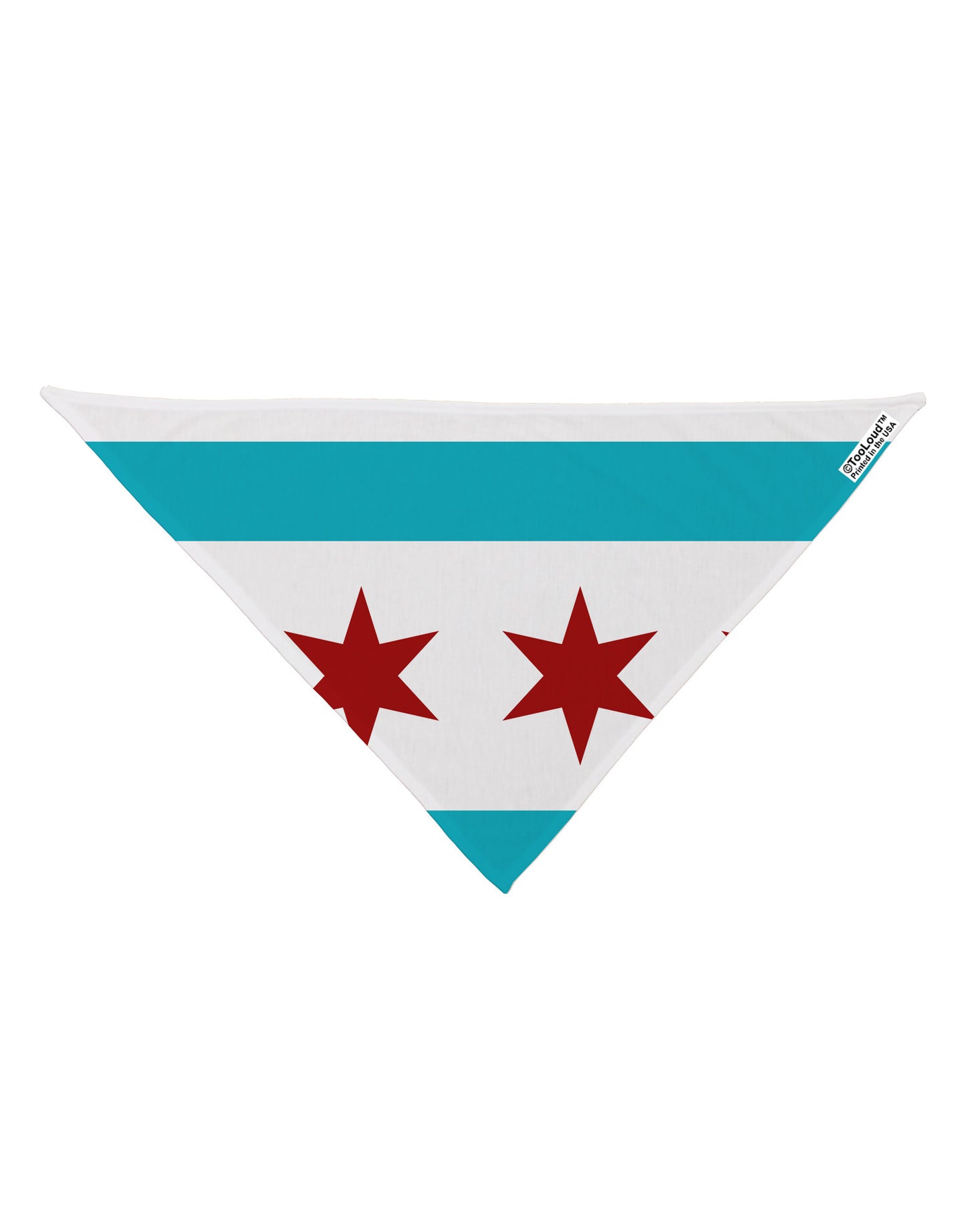 Chicago Flag AOP Dog Bandana 26" All Over Print-Dog Bandana-TooLoud-White-One-Size-Fits-Most-Davson Sales