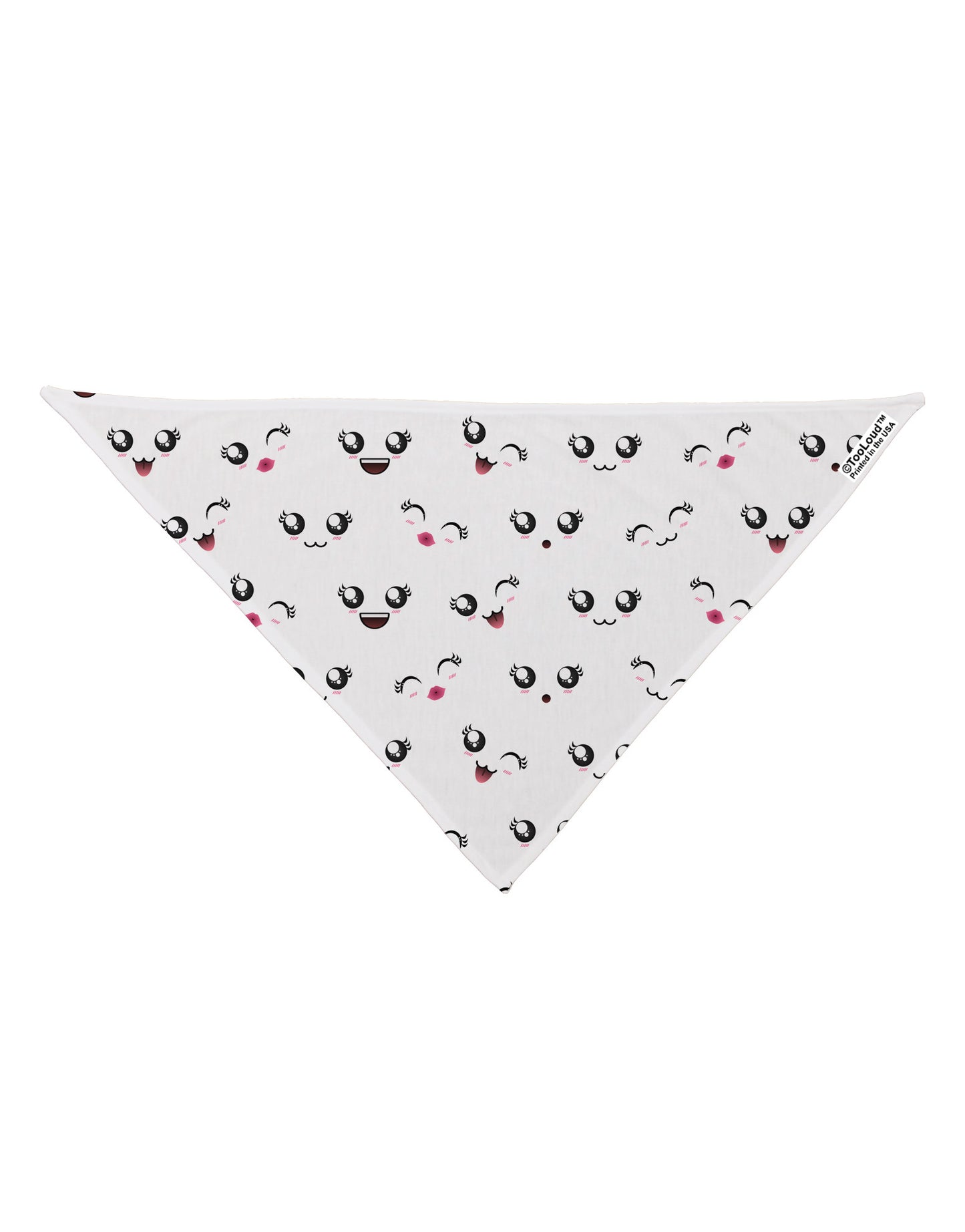 Kyu-T Faces AOP Dog Bandana 26" All Over Print by TooLoud-Dog Bandana-TooLoud-White-One-Size-Fits-Most-Davson Sales