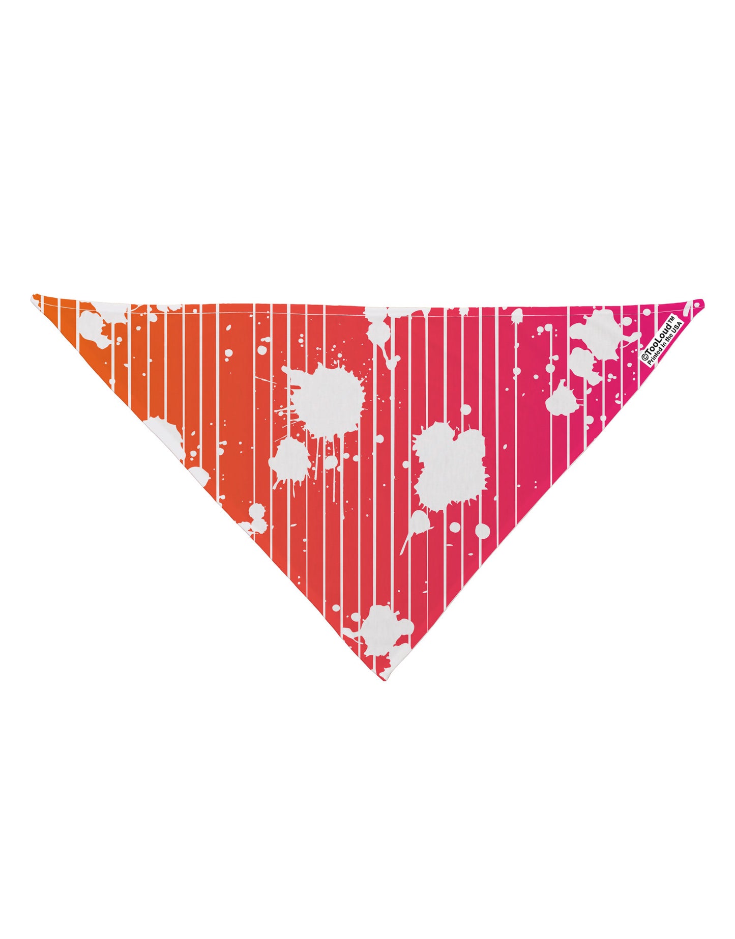 Splatter AOP - Orange Pink Dog Bandana 26" All Over Print-Dog Bandana-TooLoud-White-One-Size-Fits-Most-Davson Sales