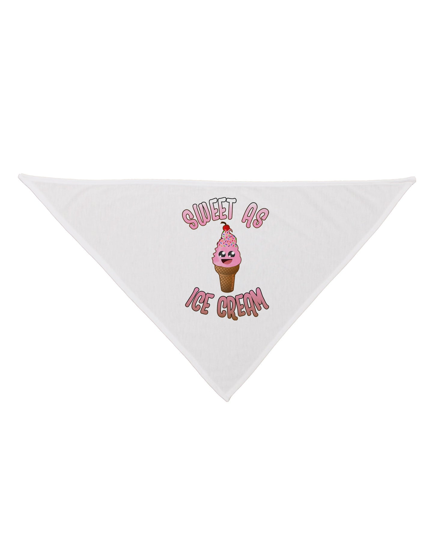 Cute Ice Cream Cone - Sweet As Ice Cream Dog Bandana 26-Dog Bandana-TooLoud-White-One-Size-Fits-Most-Davson Sales